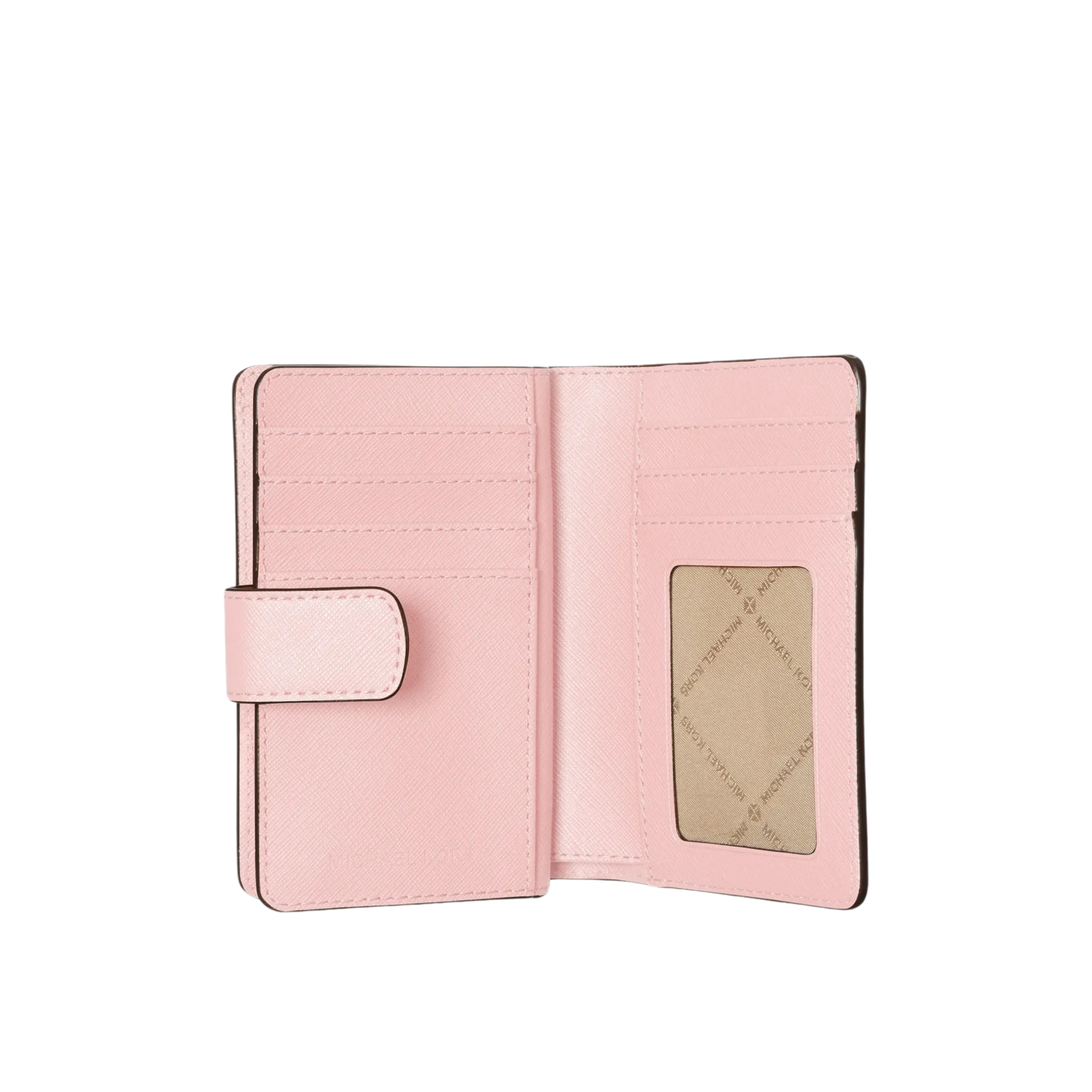 Michael Kors Women Medium Crossgrain Leather Wallet - Powder Blush