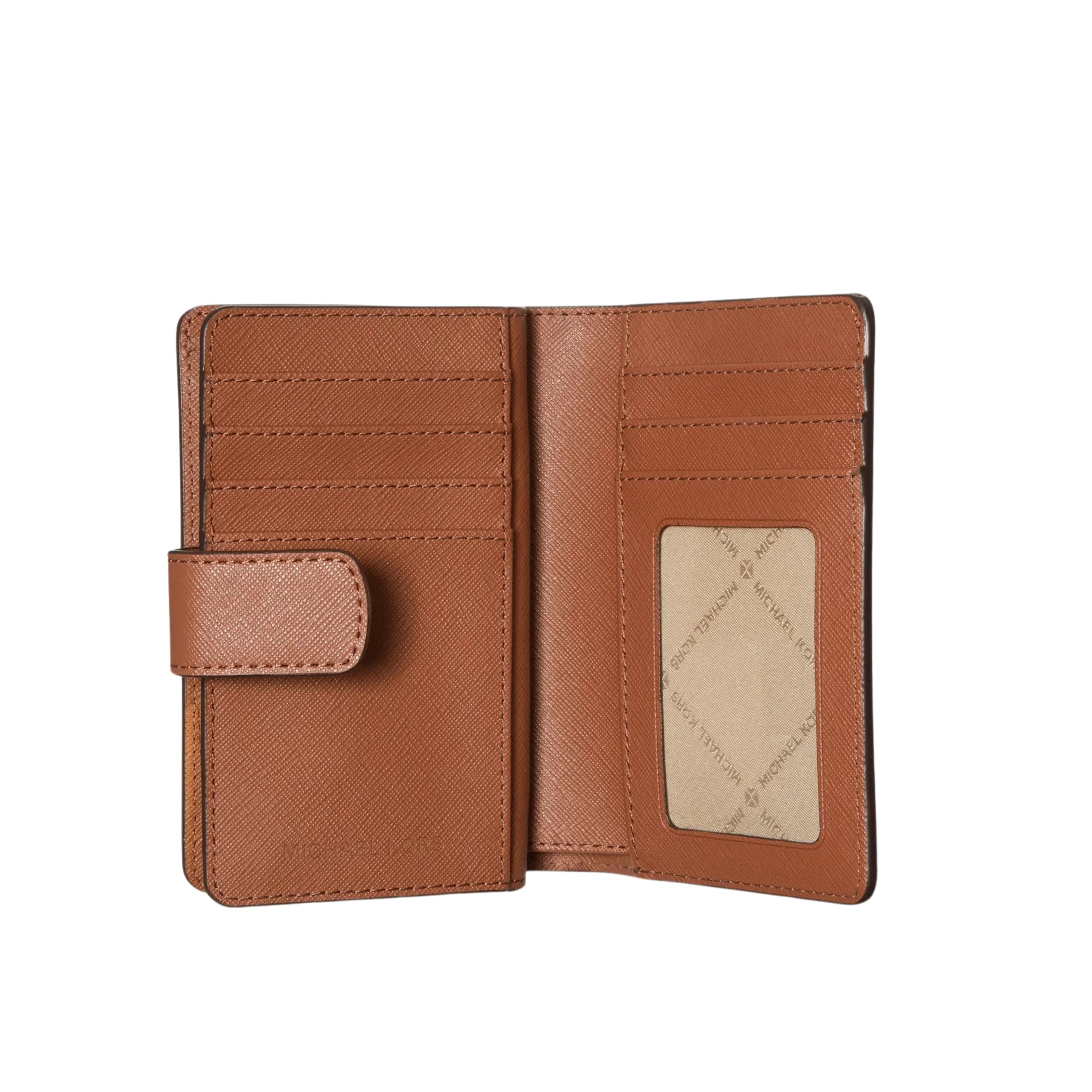 Michael Kors Women Medium Crossgrain Leather Wallet - Luggage