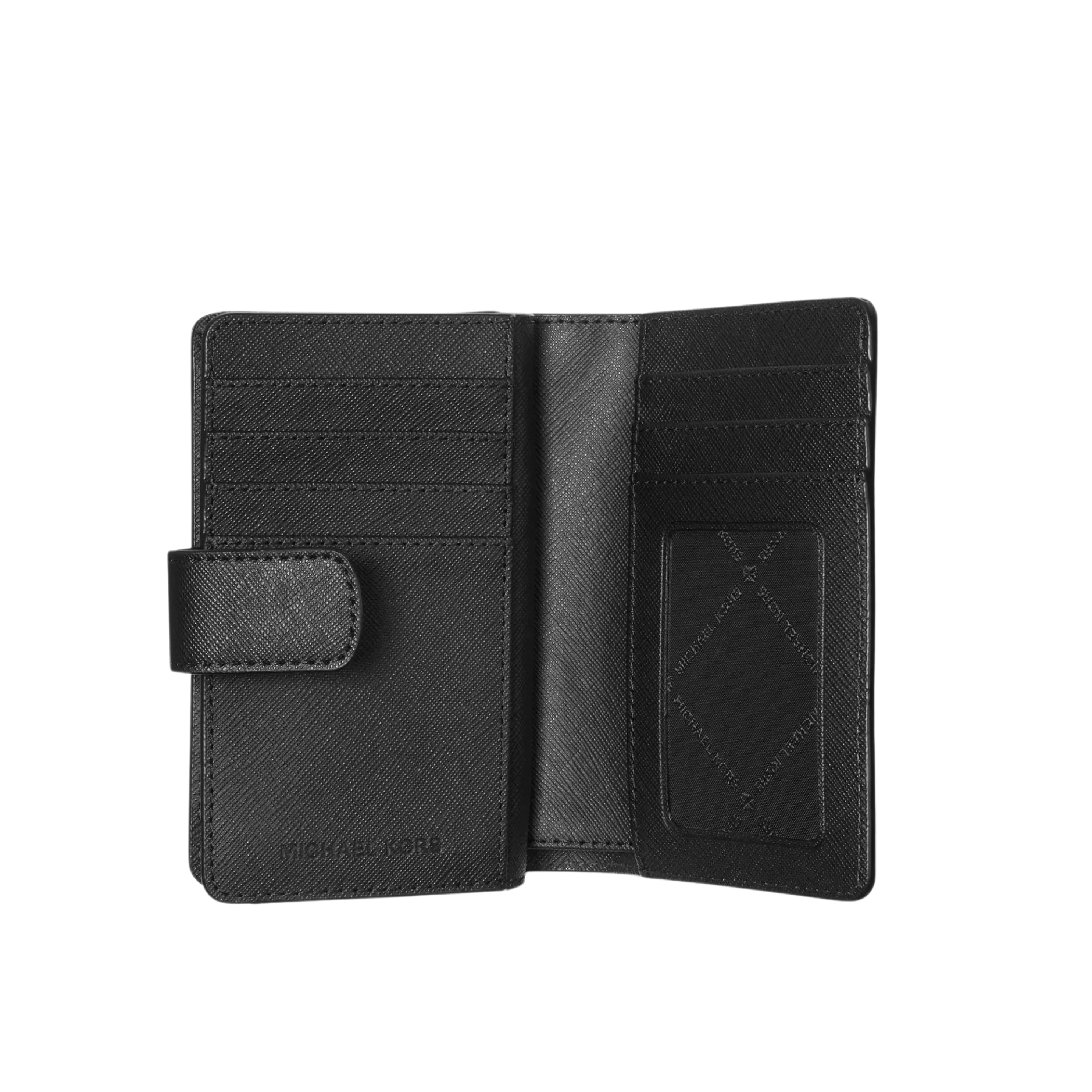 Michael Kors Women Medium Crossgrain Leather Wallet - Black