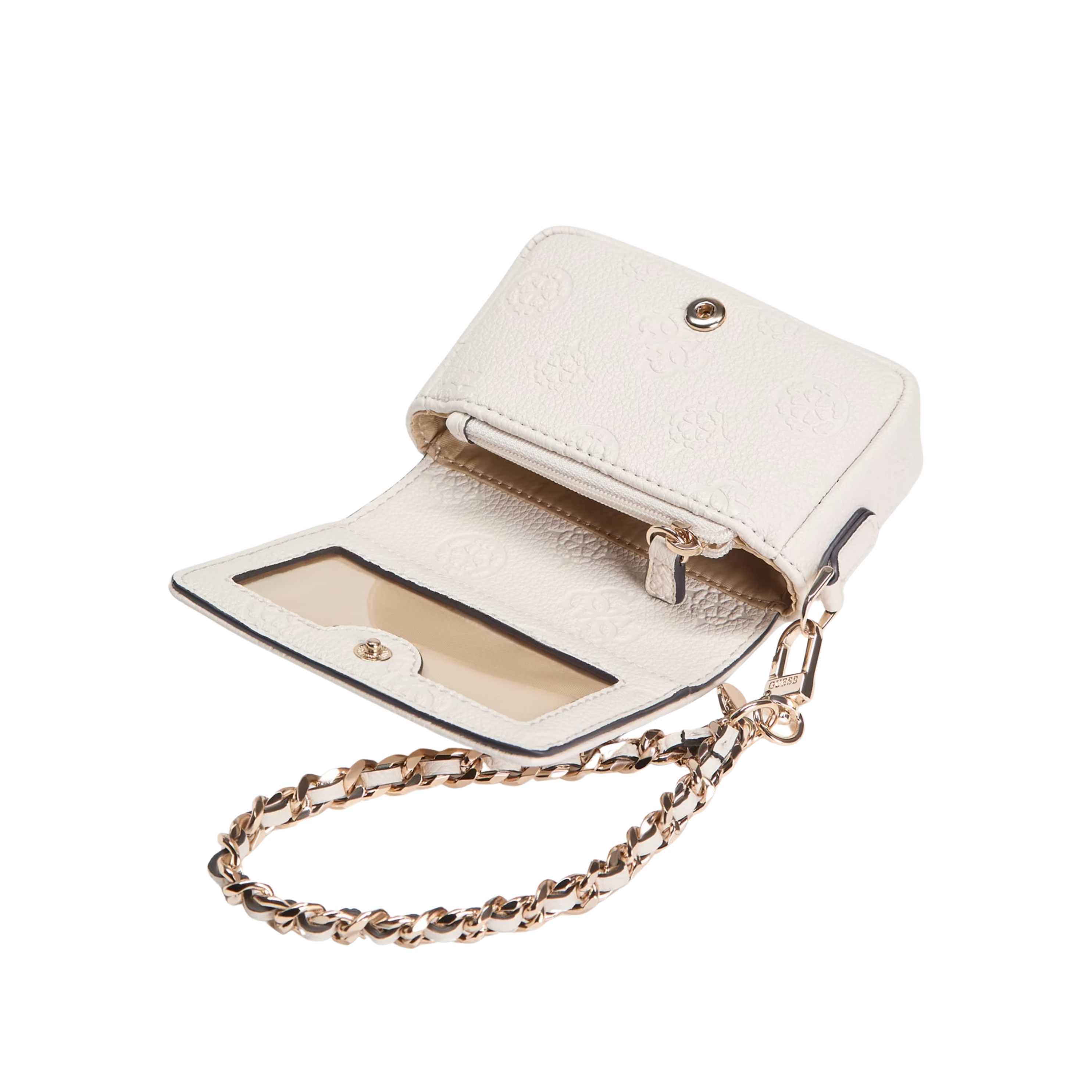 Guess Women Ella Logo Mini Wallet - Steel