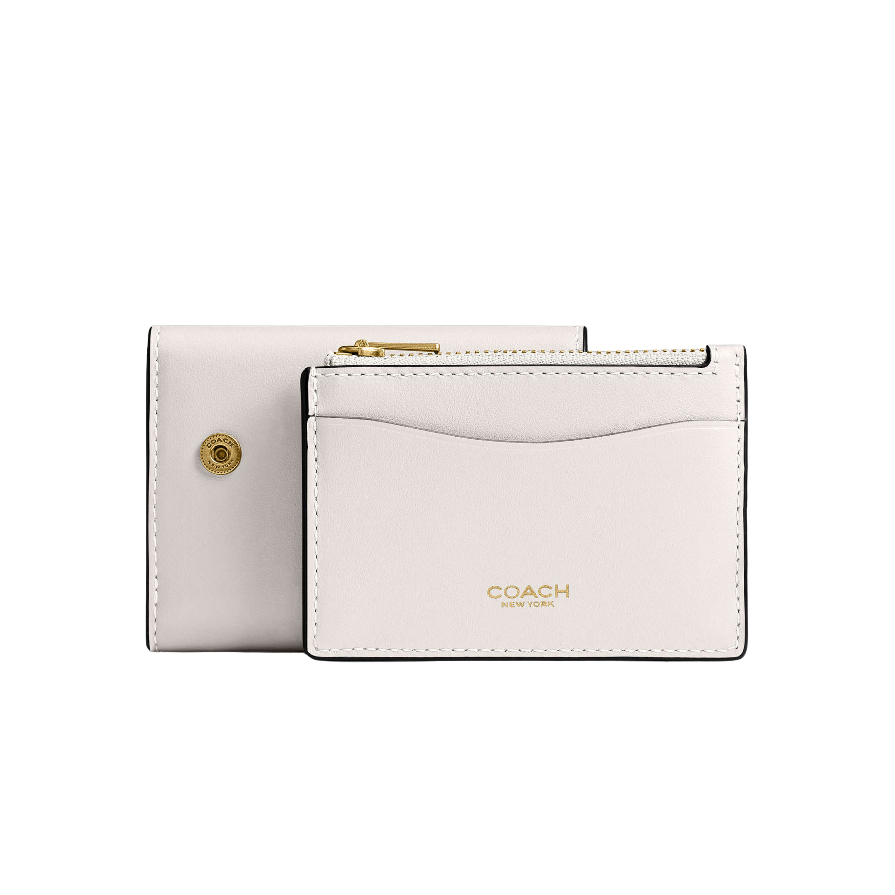 Coach Women Essential Card Holder Wallet - Brass Chalk