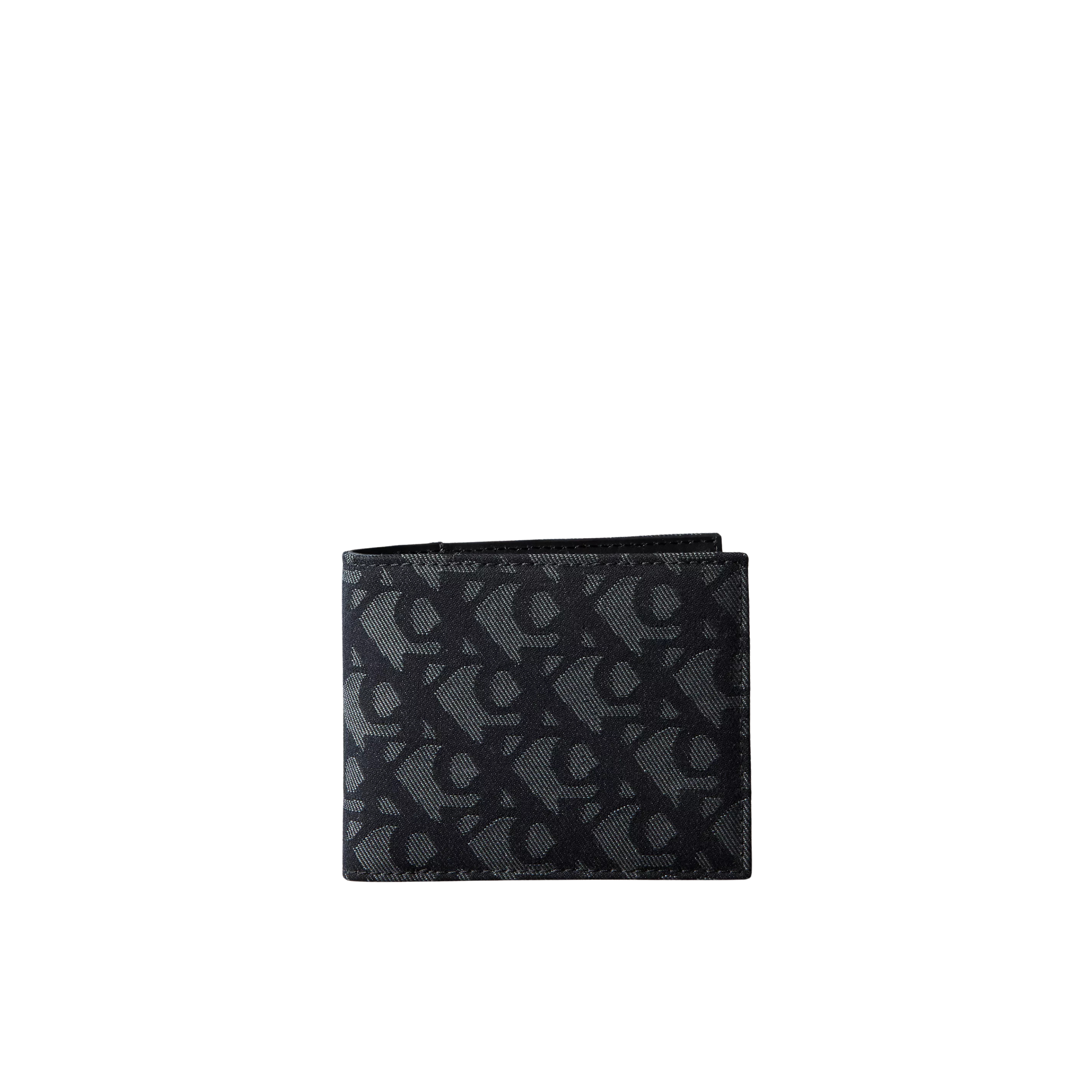Calvin Klein Men Allover Monogram Bifold Wallet - Black Aop