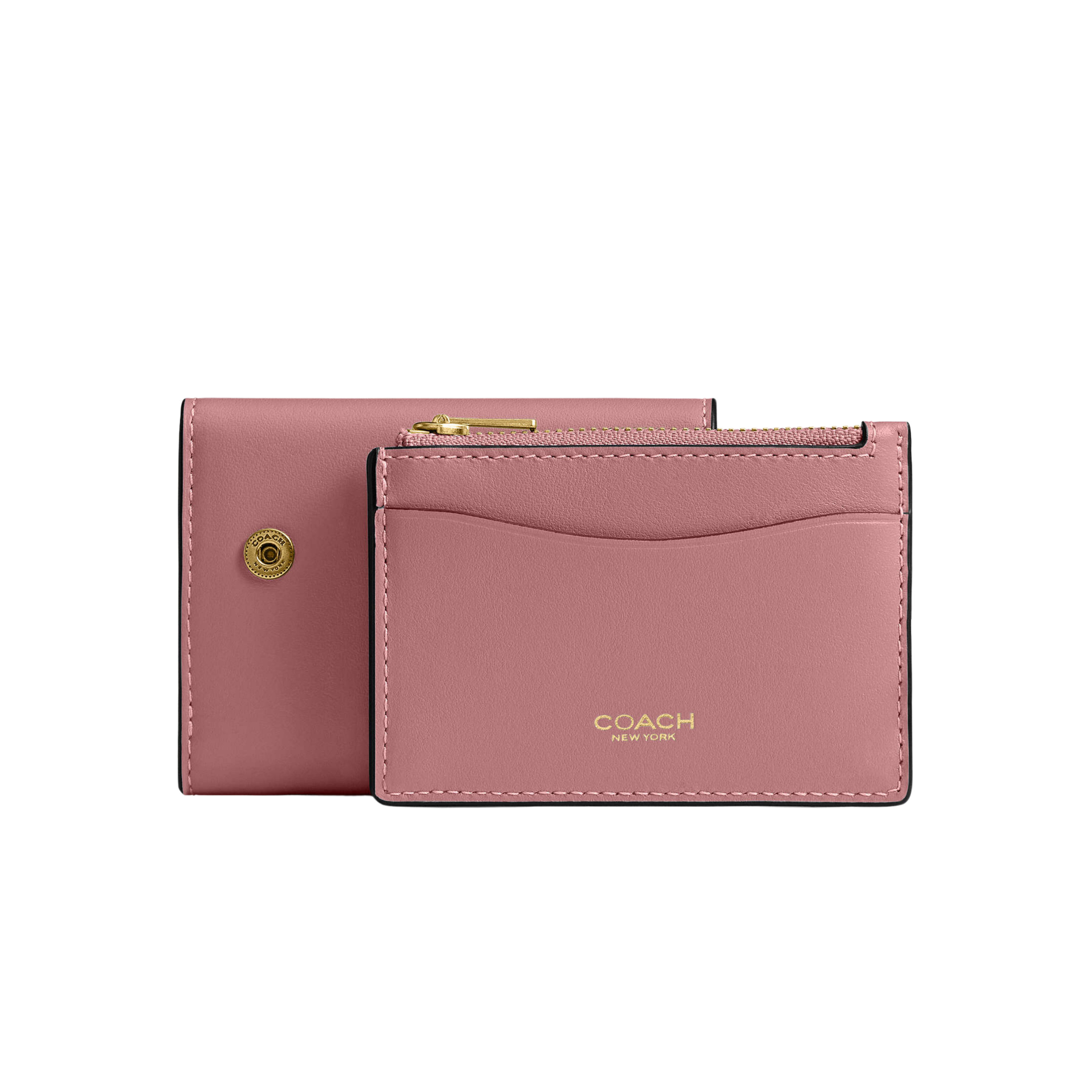 Coach Women Essential Card Holder Wallet - Brass Peony