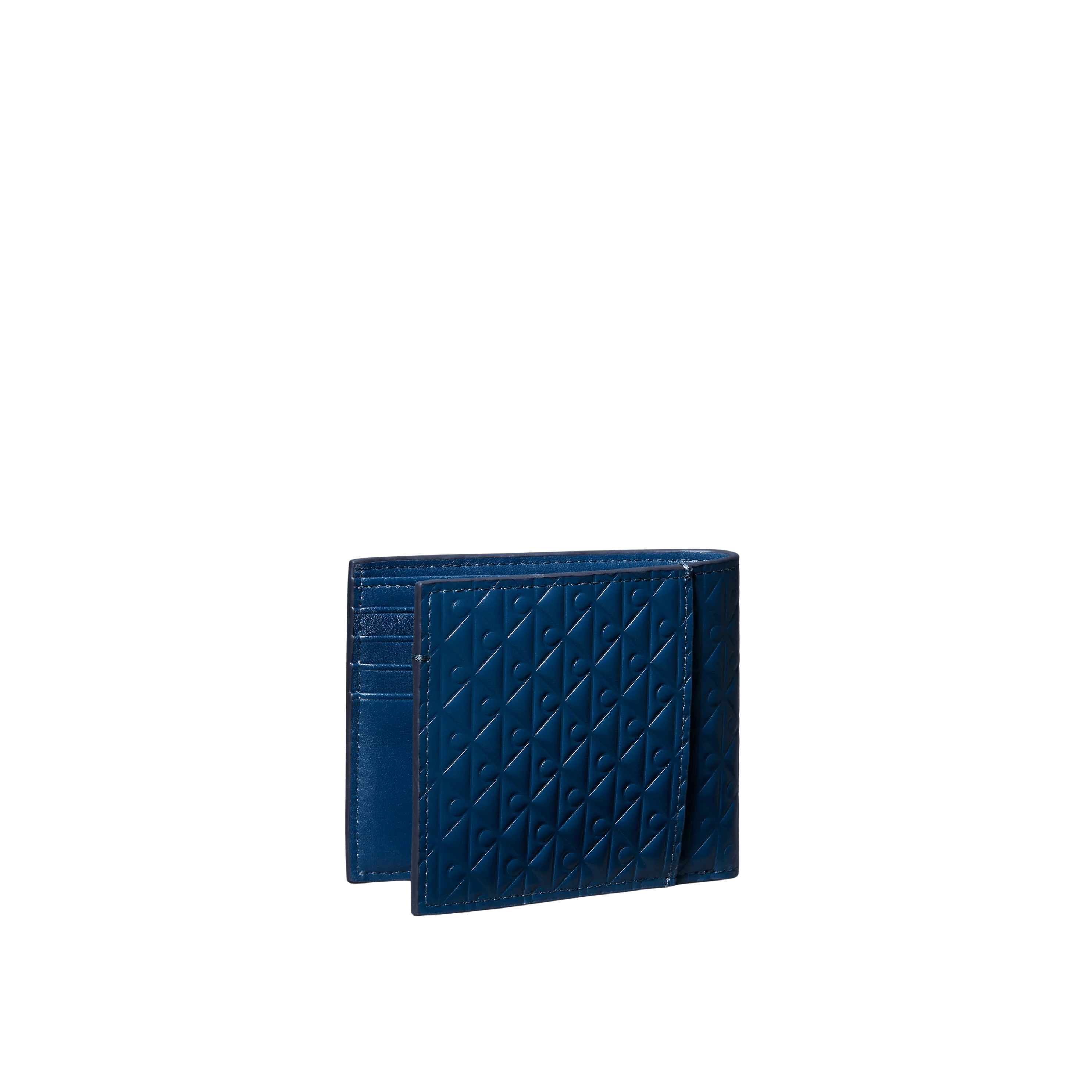 Calvin Klein Men Embossed Allover Monogram Bifold Wallet with Coin Pouch - Moonlit Ocean