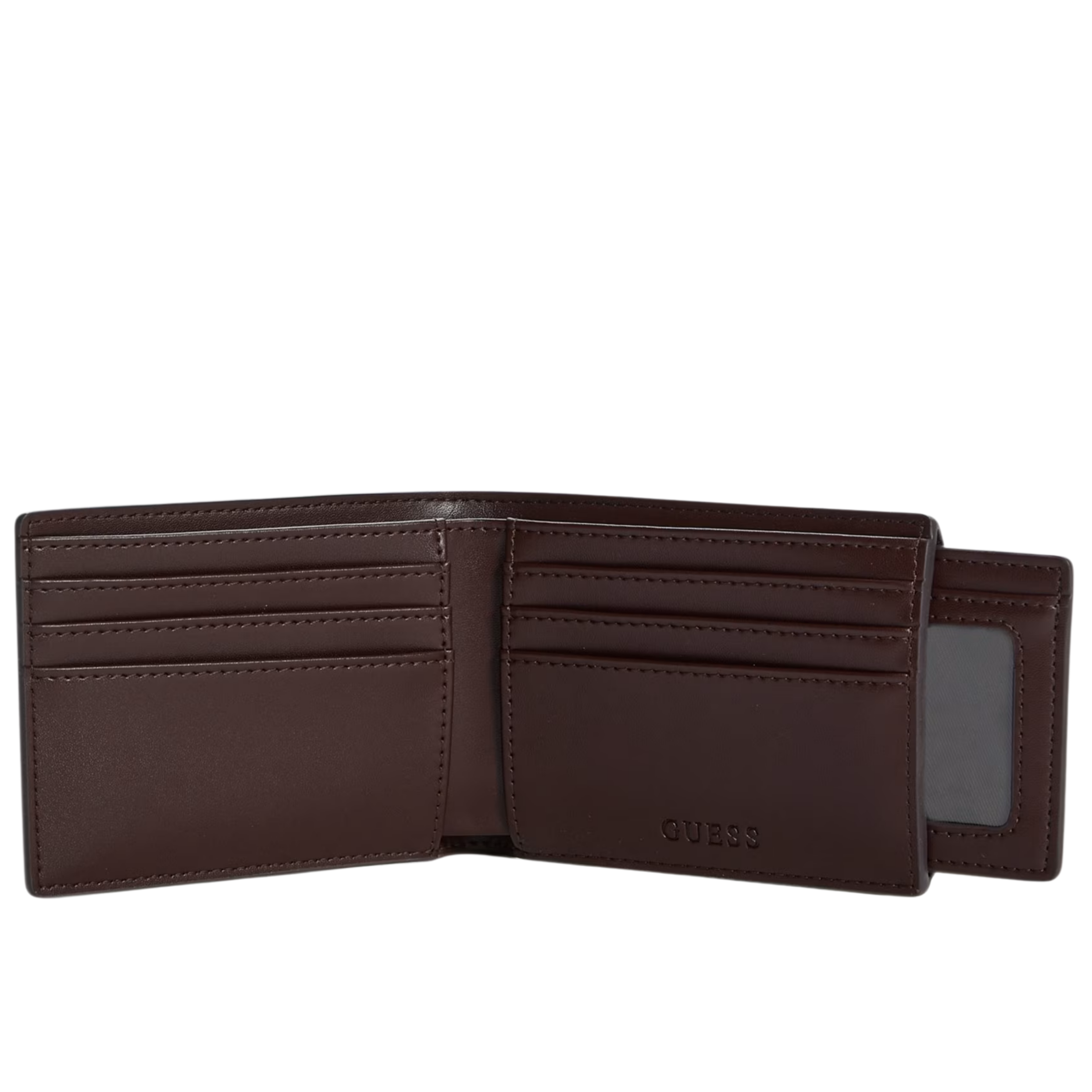 Guess Men Croc-Embossed Bifold Wallet - Brown