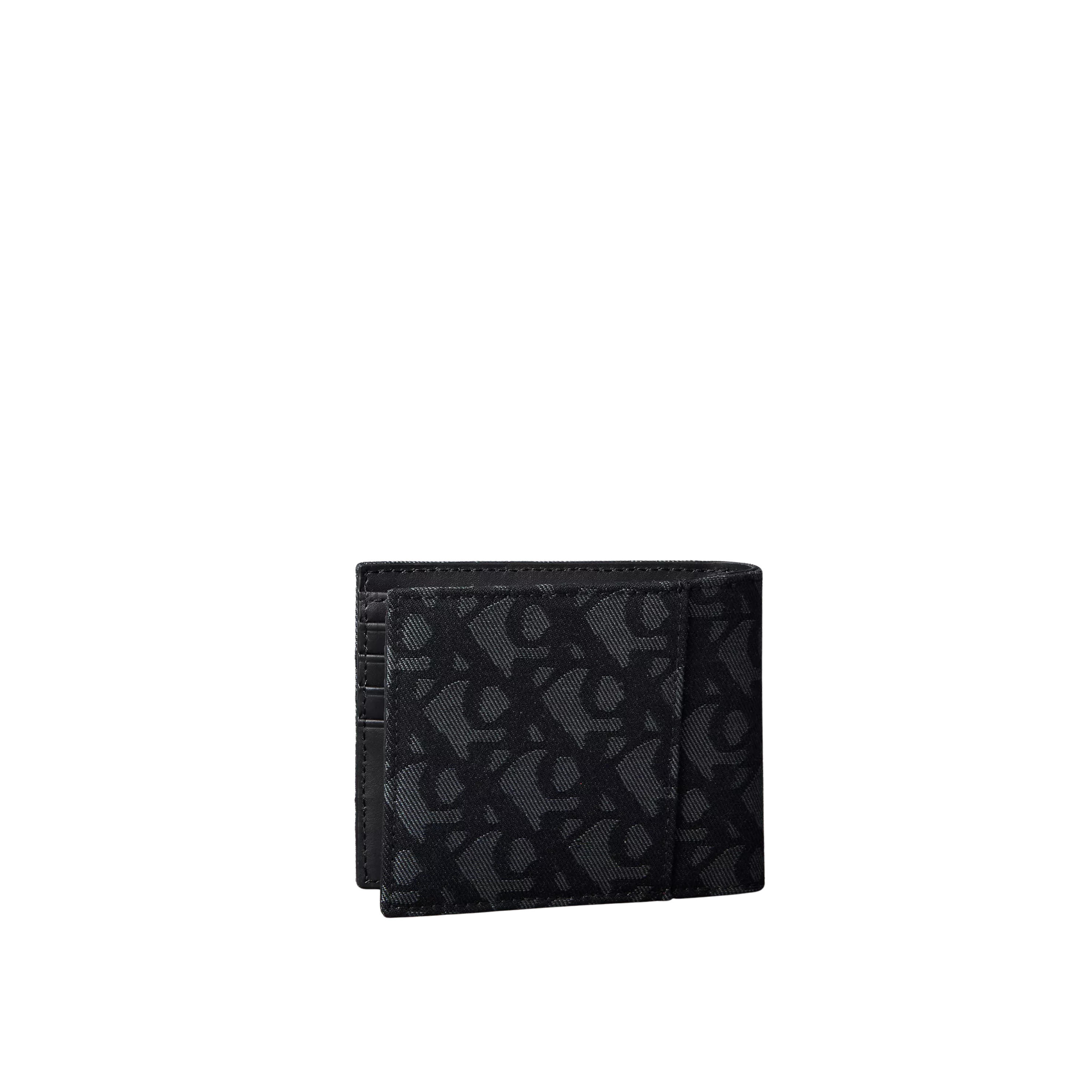 Calvin Klein Men Allover Monogram Bifold Wallet - Black Aop