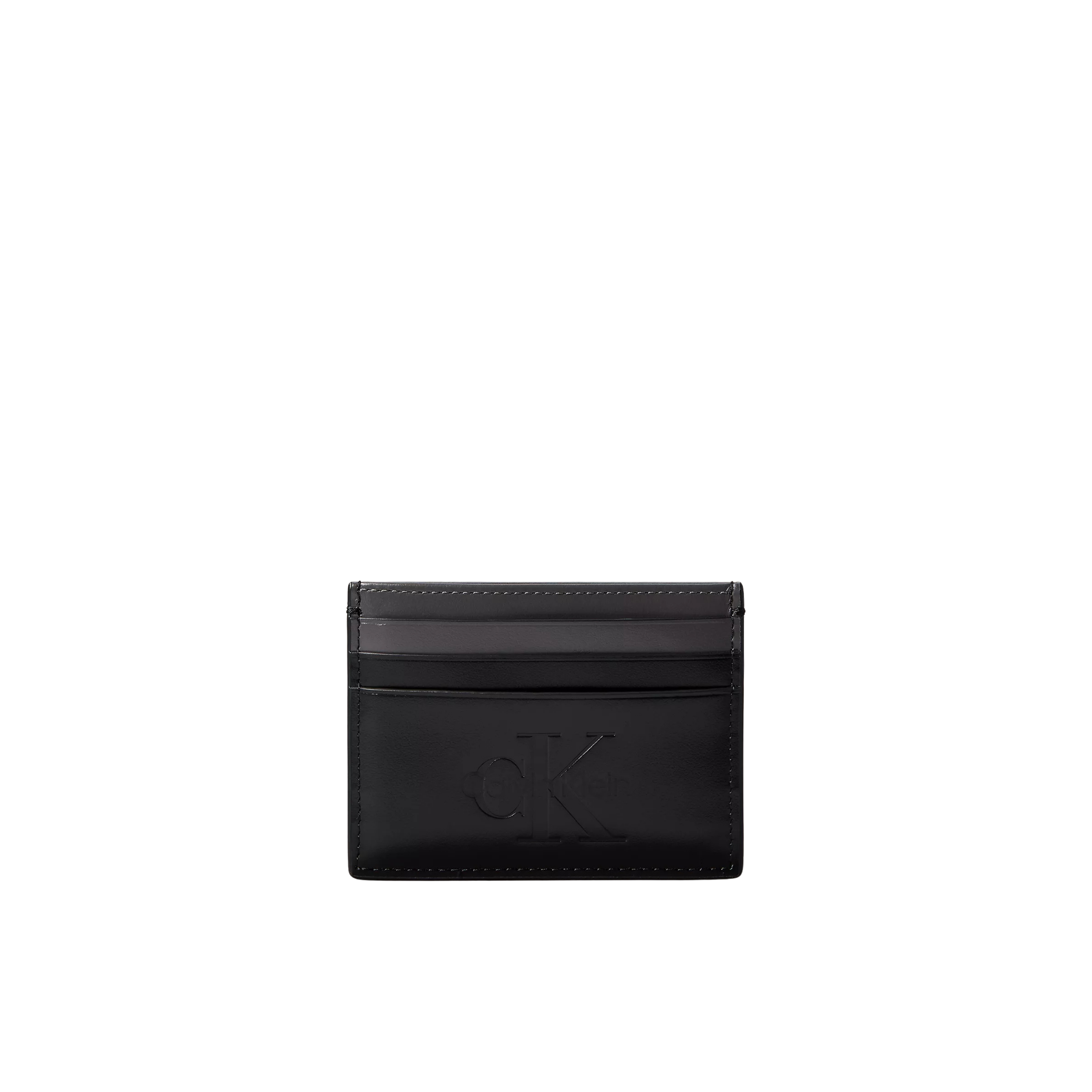 Calvin Klein Men Embossed Monologo Card Case - Black