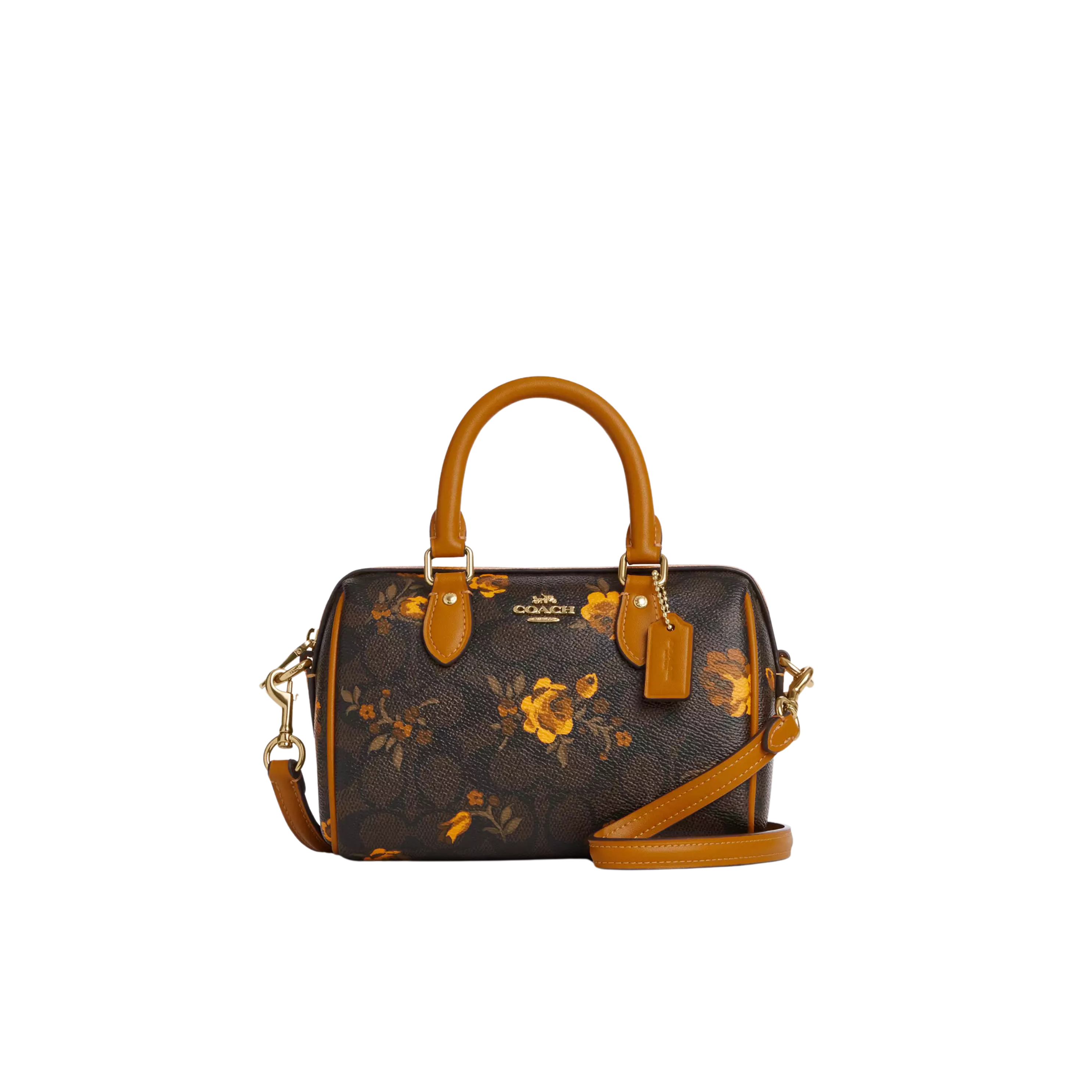 COACH Women Mini Rowan Crossbody Bag - Walnut Yellow