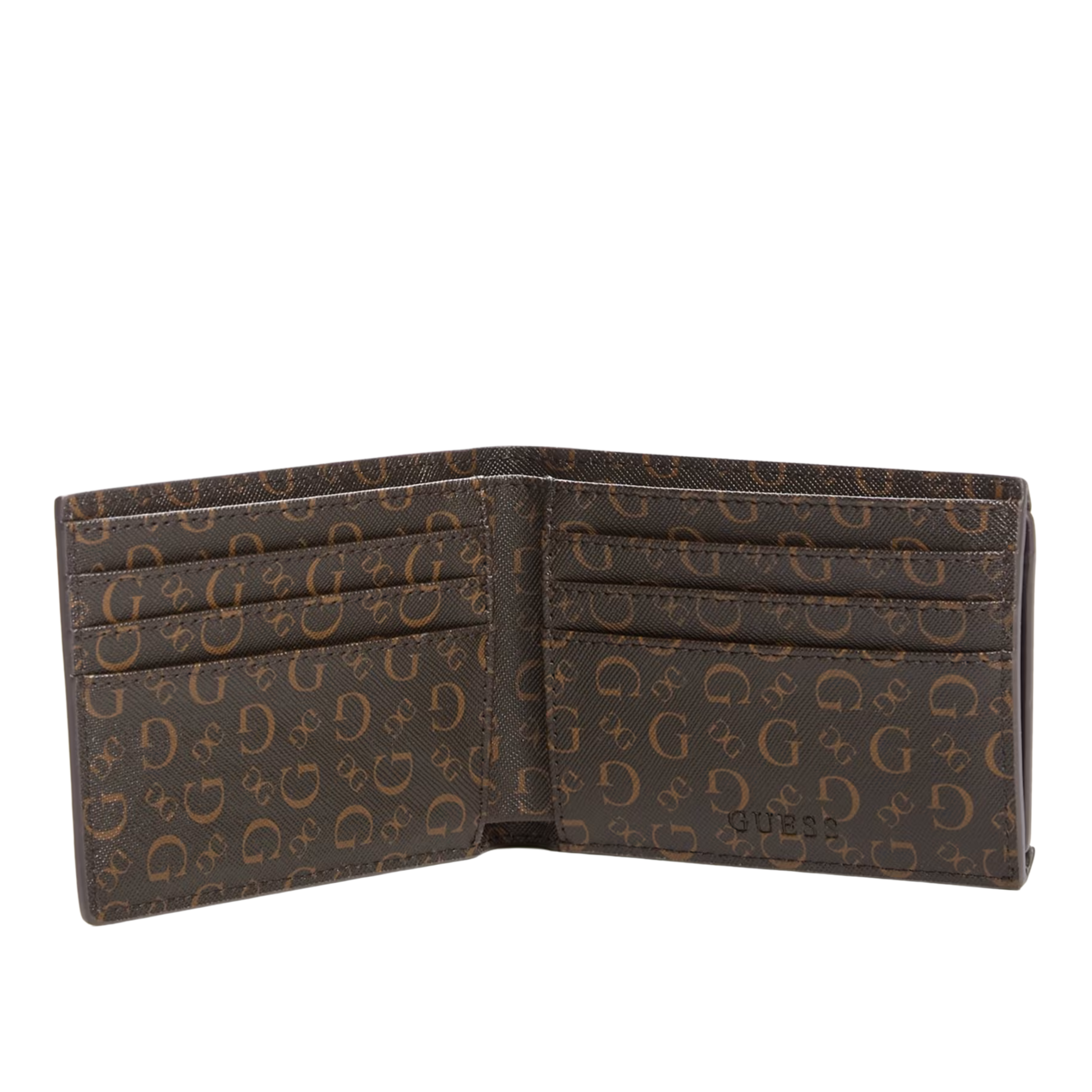 Guess Men Carter Logo Bifold Wallet - Brown