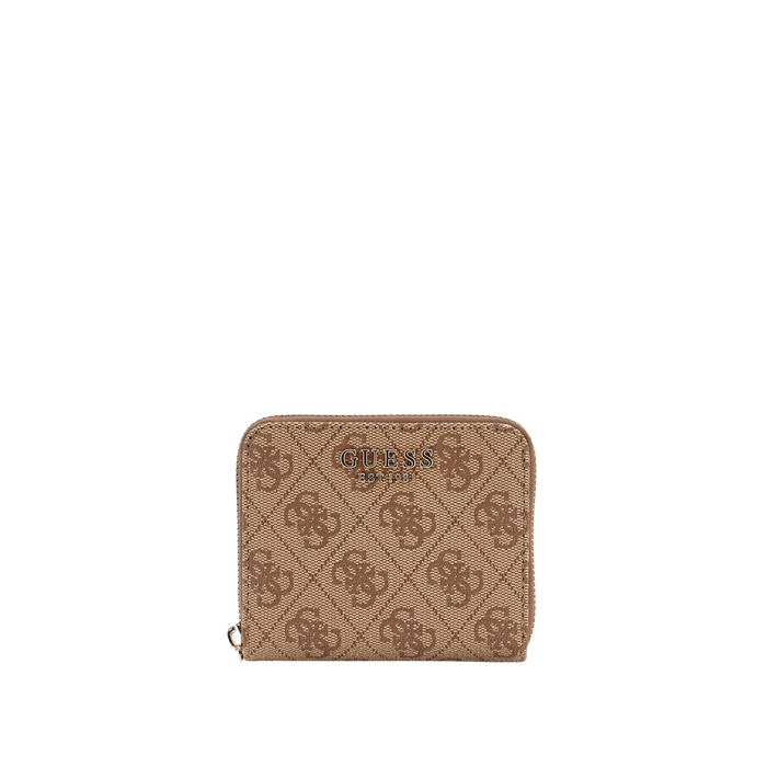 Guess Women Laurel II Small Zip Around Wallet - Latte Logo