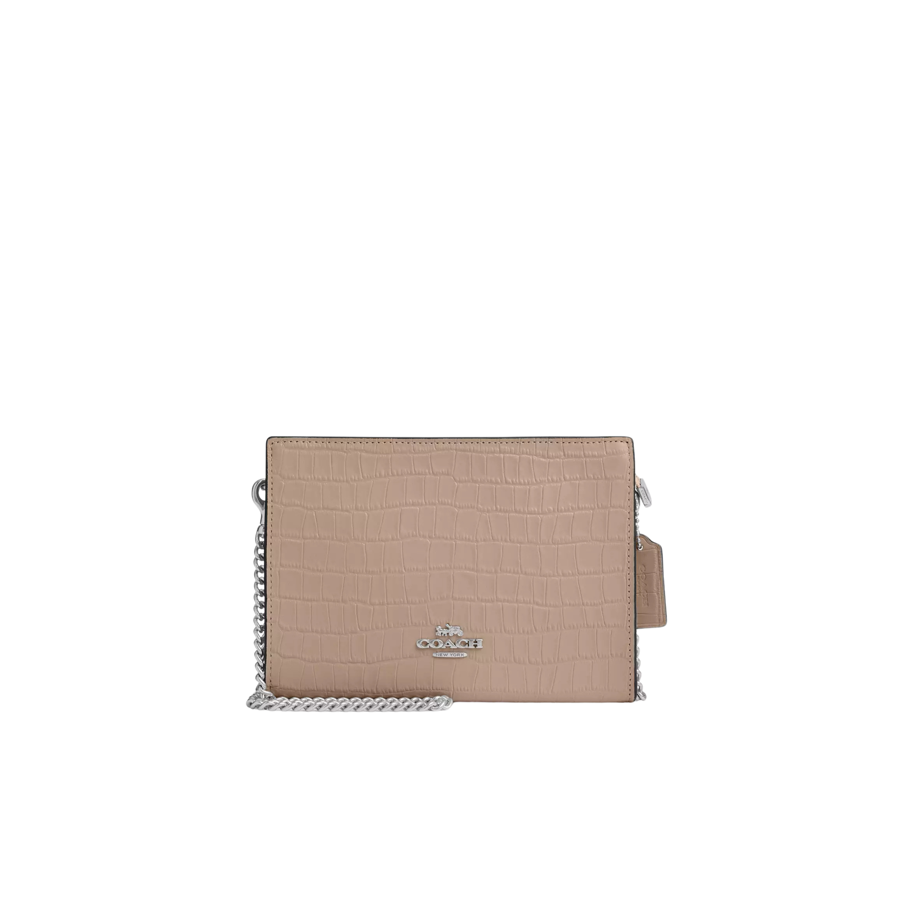 COACH Women Slim Crossbody Bag - Beige Silver