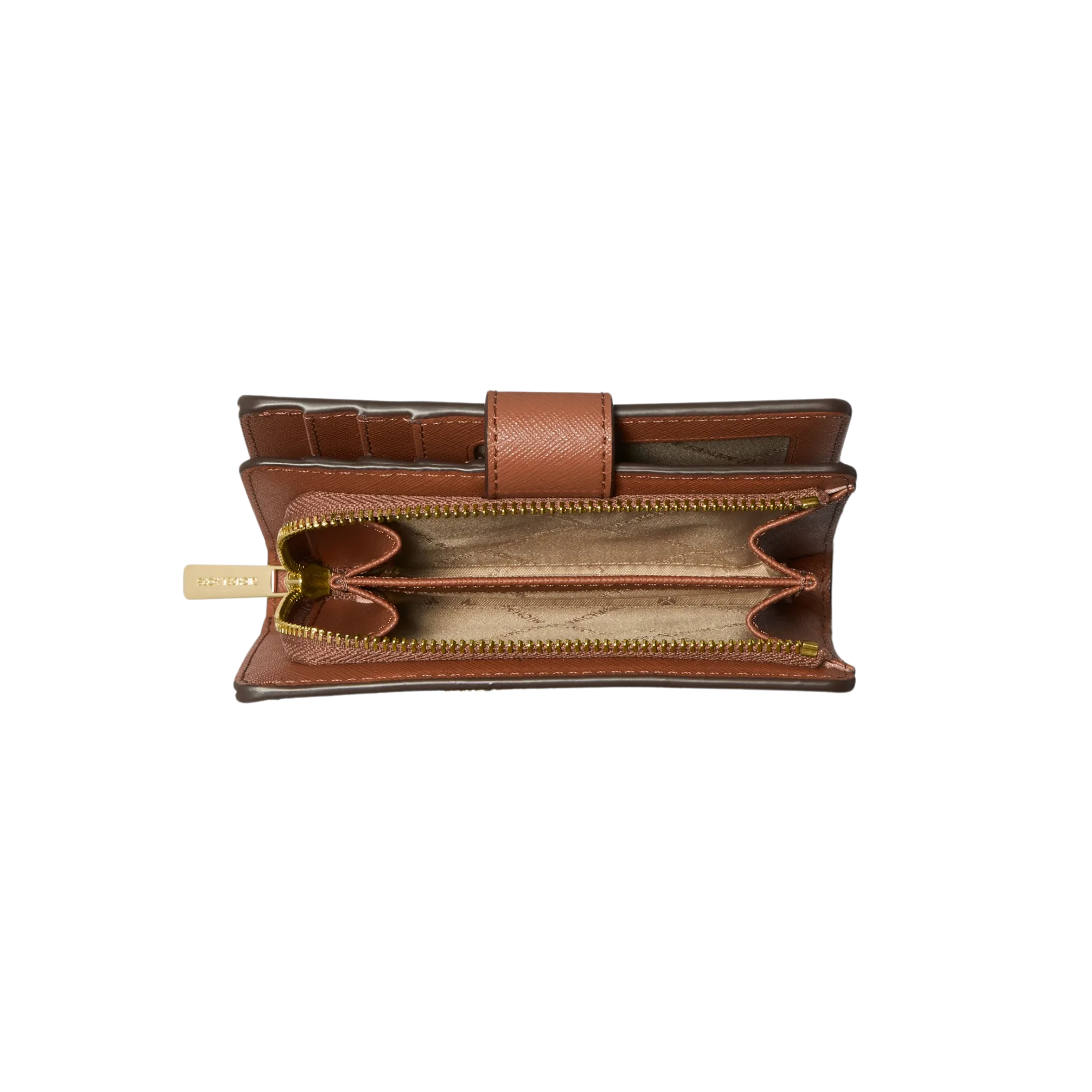 Michael Kors Women Medium Crossgrain Leather Wallet - Luggage