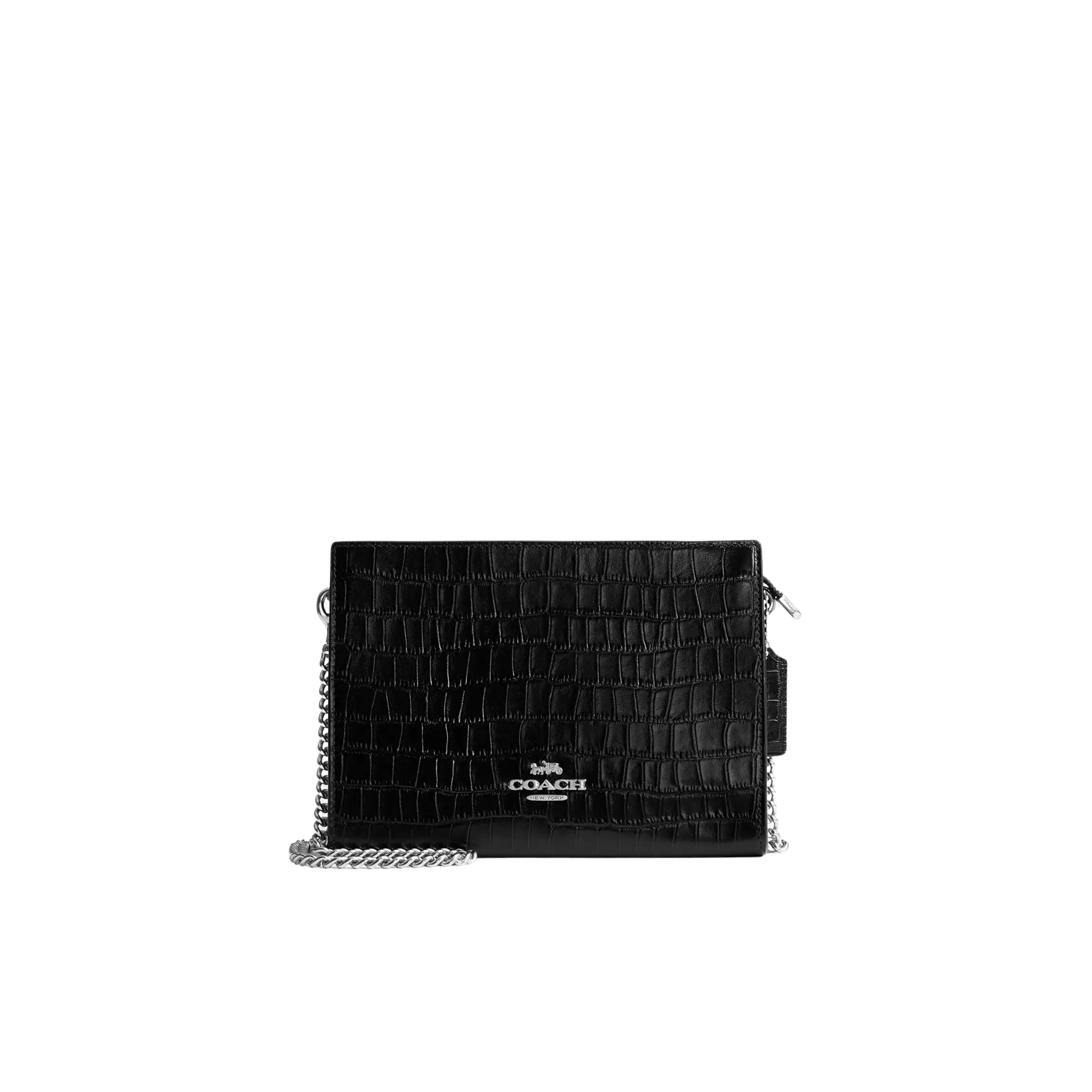 COACH Women Slim Crossbody Bag - Black Silver