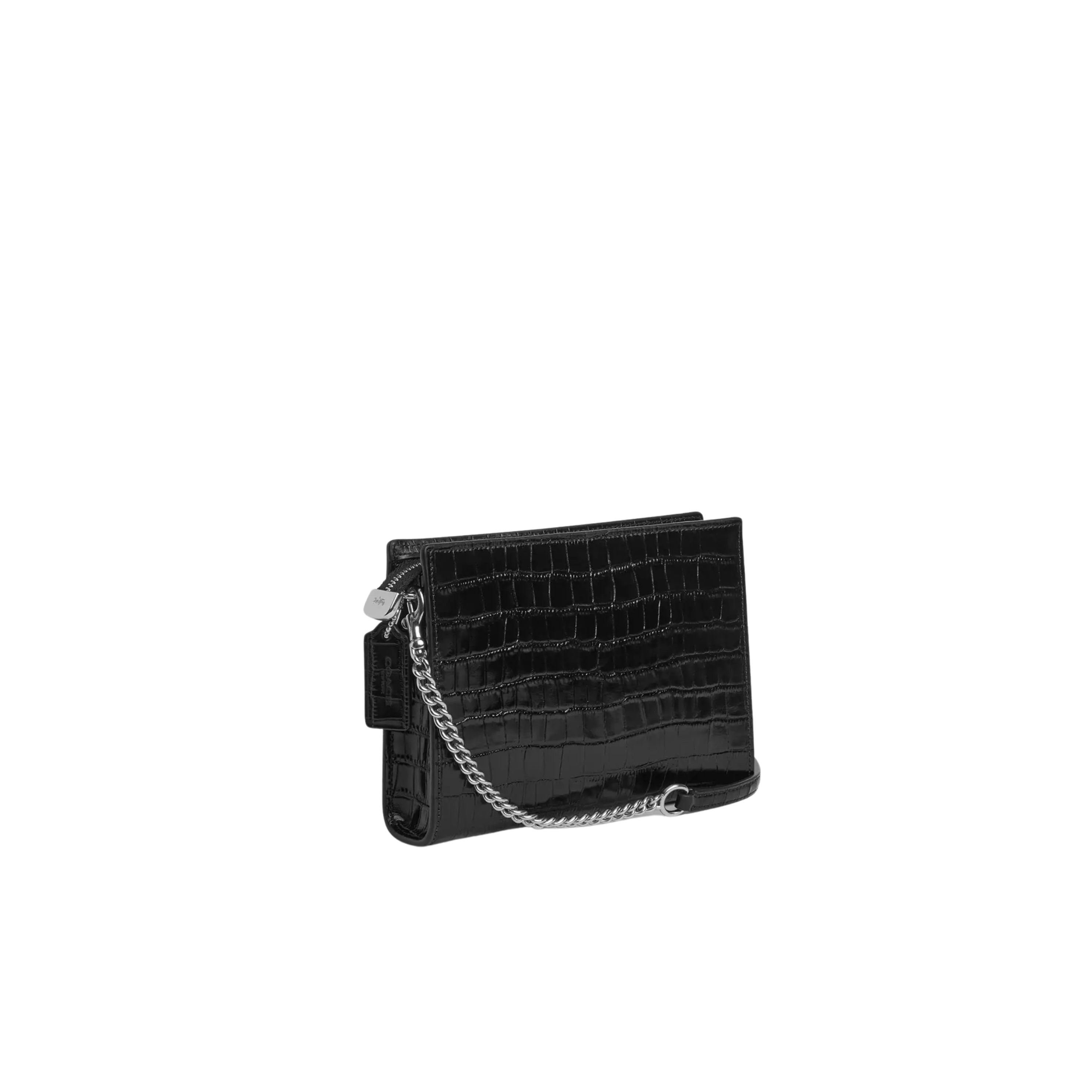 COACH Women Slim Crossbody Bag - Silver Black