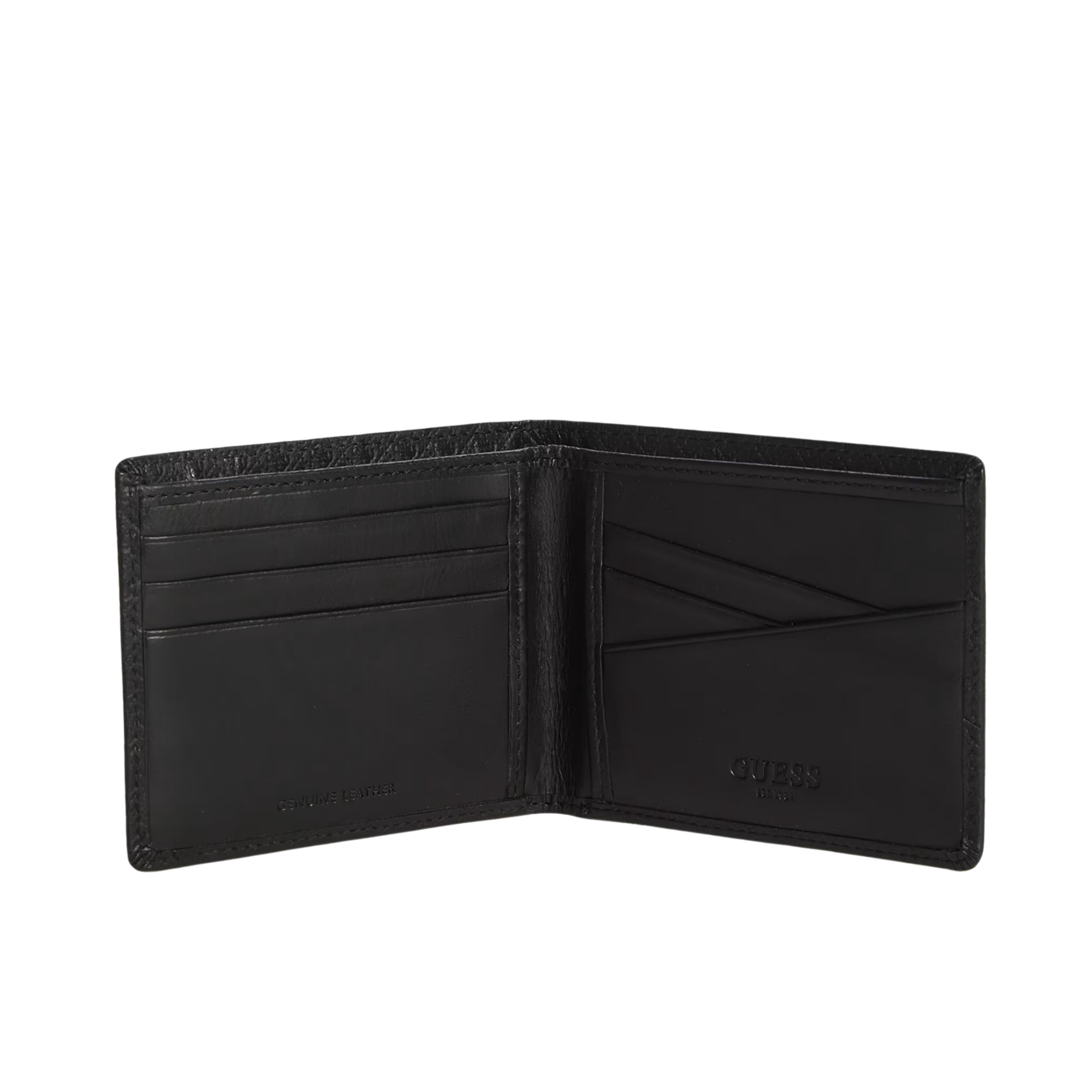 Guess Men Devin Quattro G Slimfold Wallet - Black Snakeskin