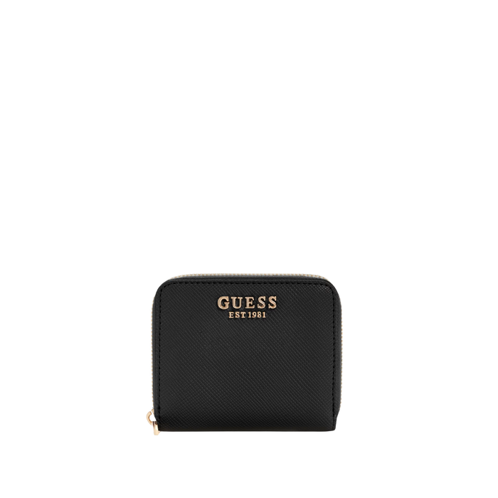 Guess Women Laurel Saffiano Mini Wallet - Black