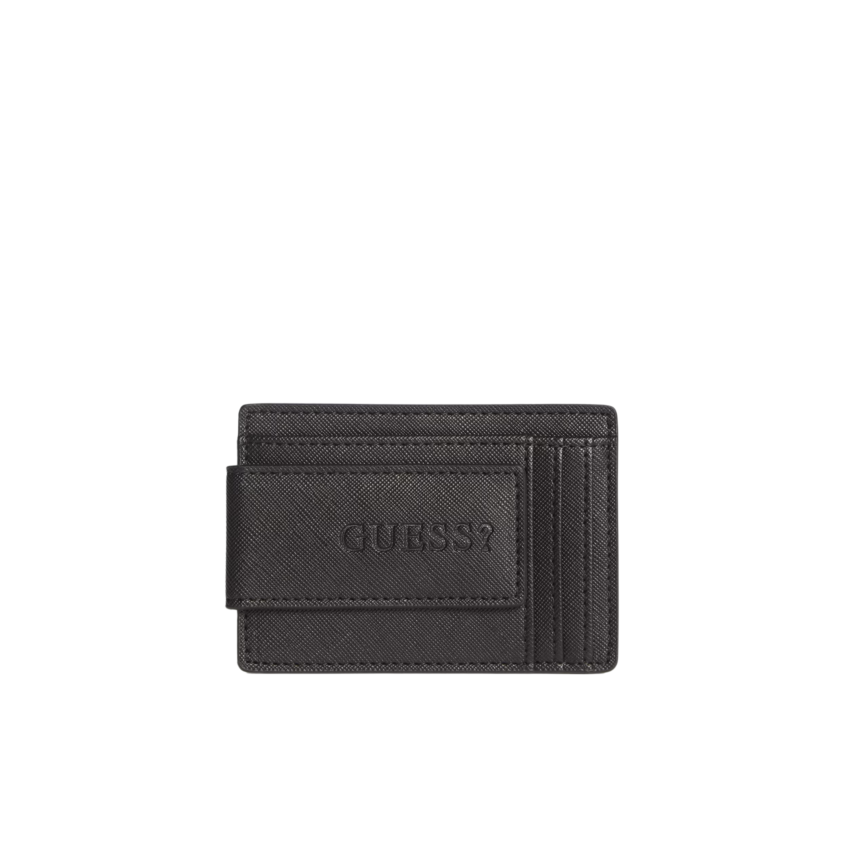 Guess Men Logo Money Clip Card Holder - Black