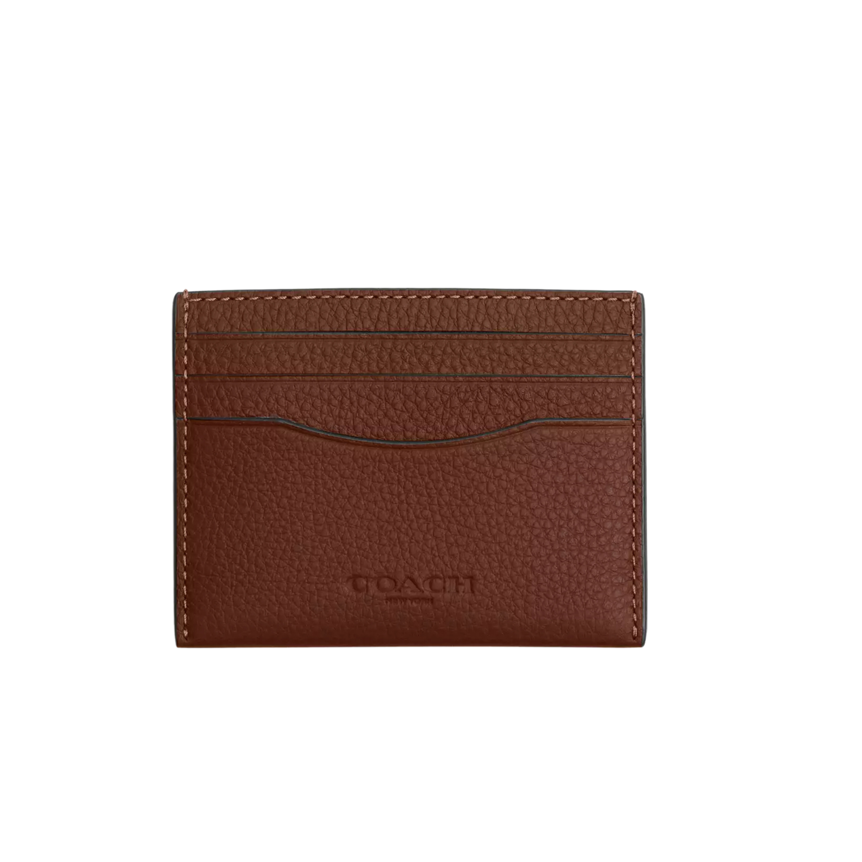 COACH Slim Id Card Case in Canvas - Leather Saddle