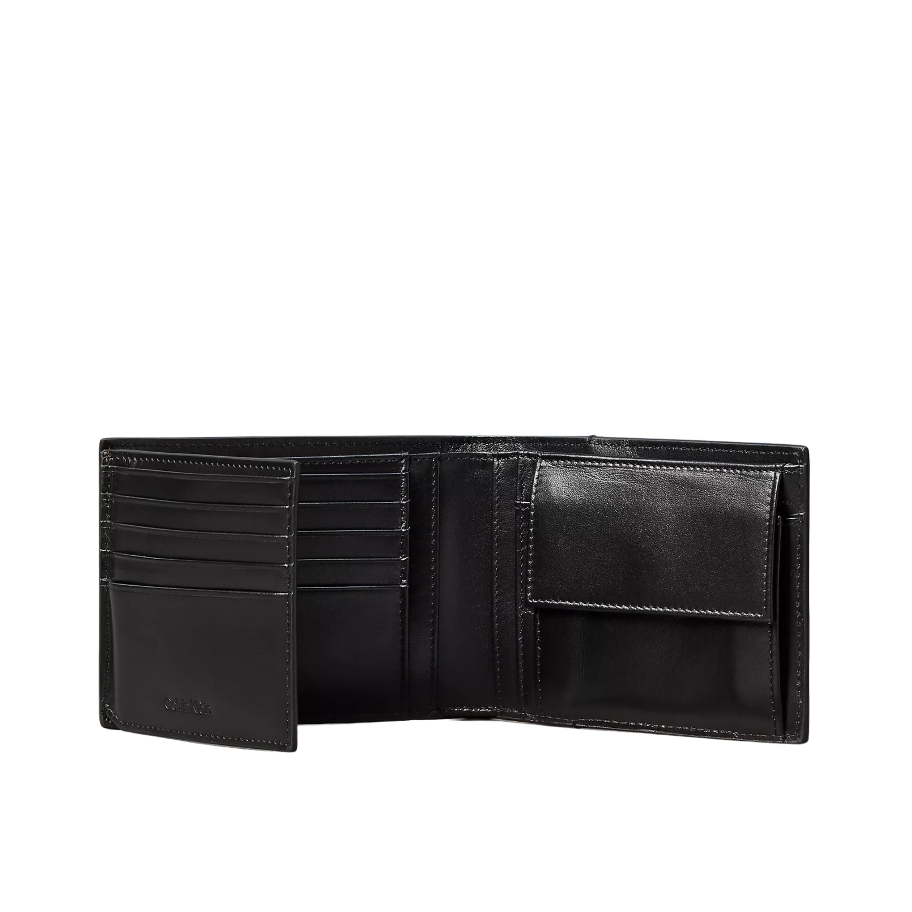 Calvin Klein Men Raised Logo Trifold Wallet - Black