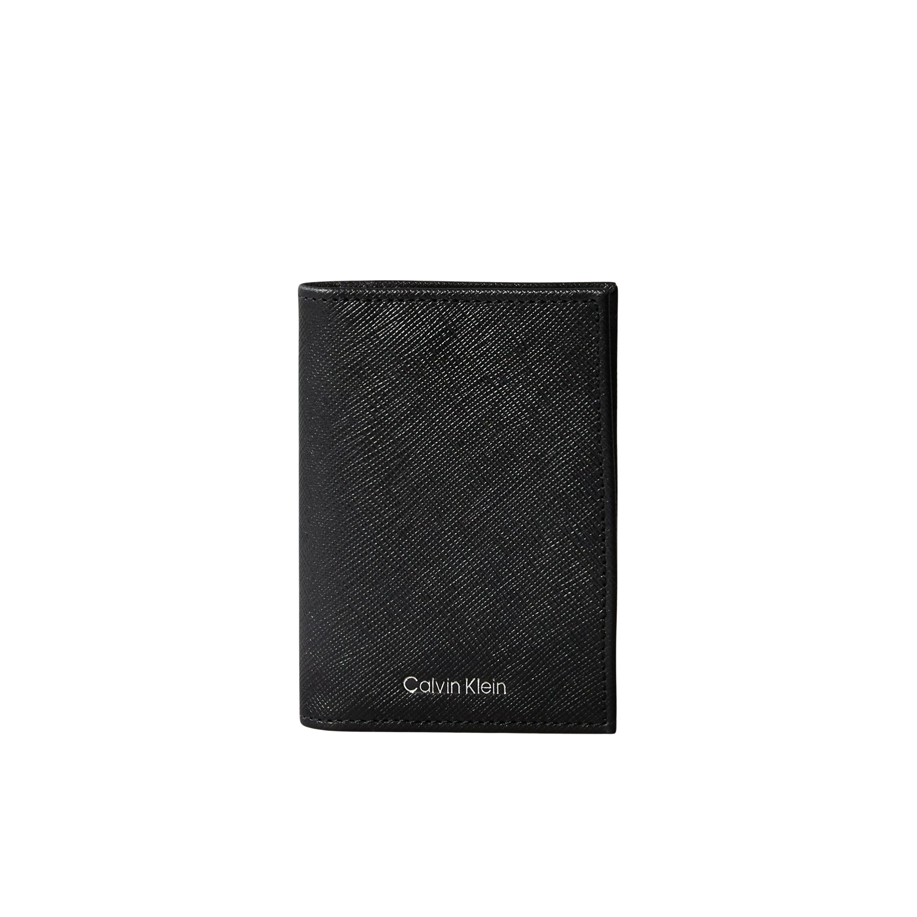 Calvin Klein Men Refined Saffiano Compact Bifold Wallet - Black