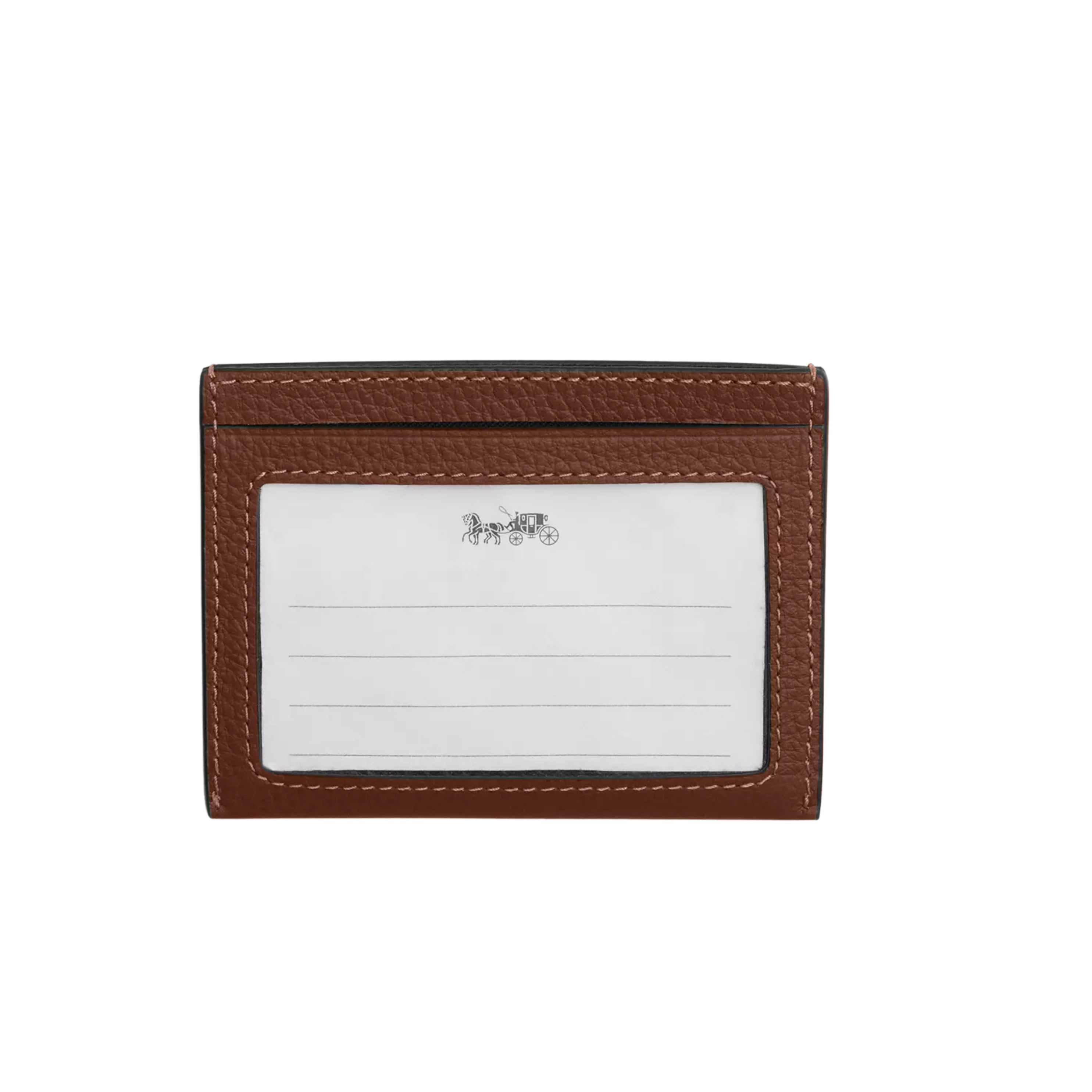 COACH Slim Id Card Case in Canvas - Leather Saddle