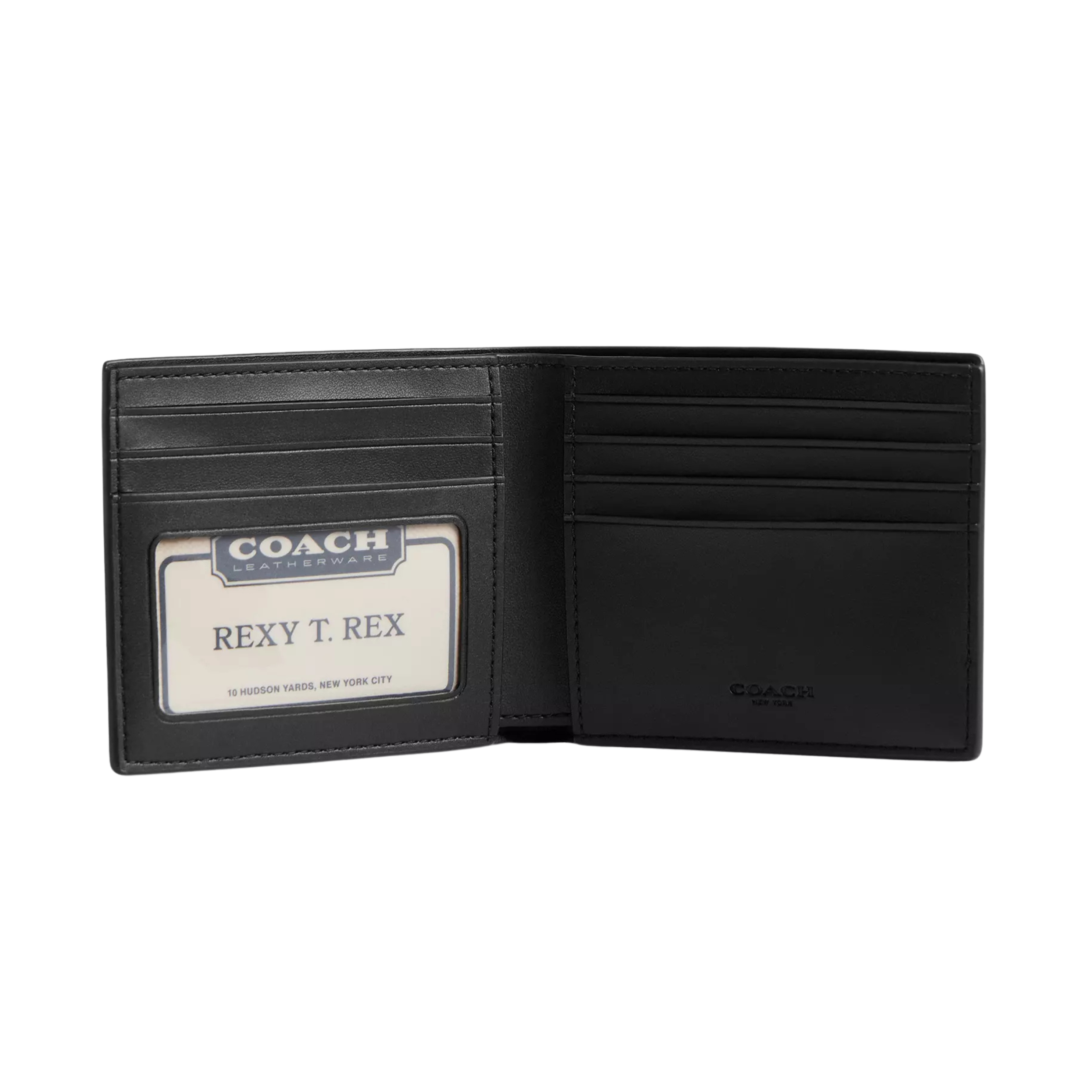 COACH Id Bifold Wallet in Signature Canvas - Black