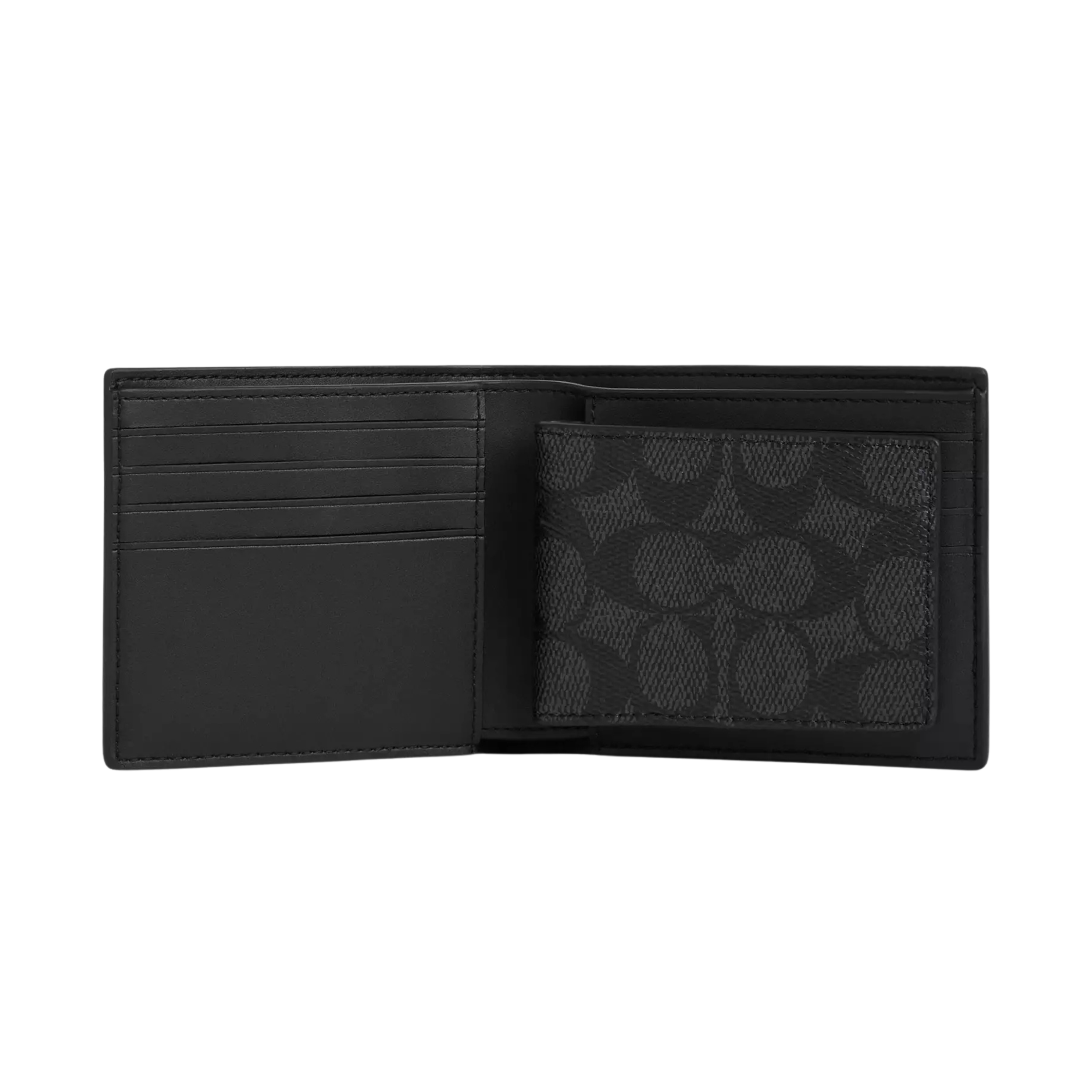 COACH 3 In 1 Wallet - Charcoal Black