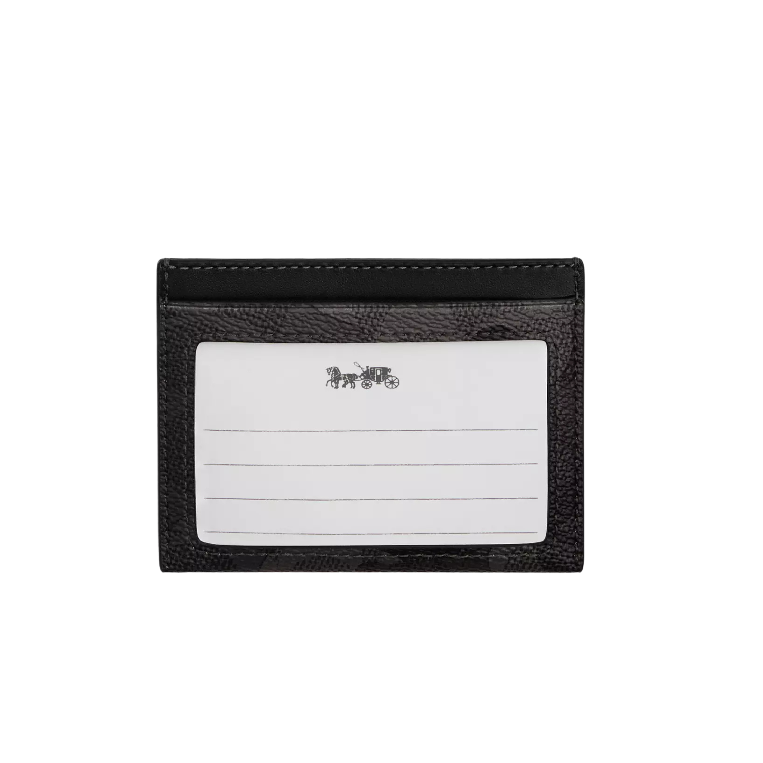 COACH Slim Id Card Case in Canvas - Grey Multi