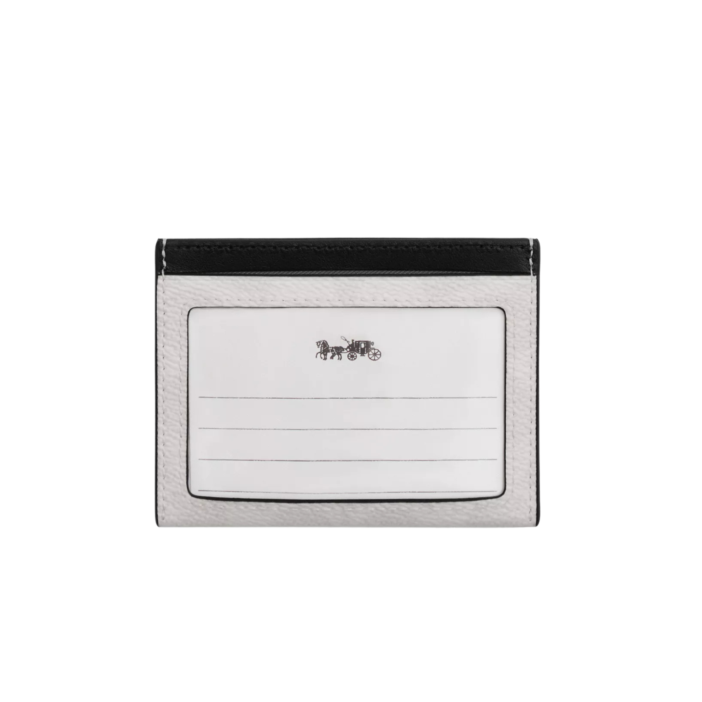 COACH Slim Id Card Case in Canvas - Chalk Black