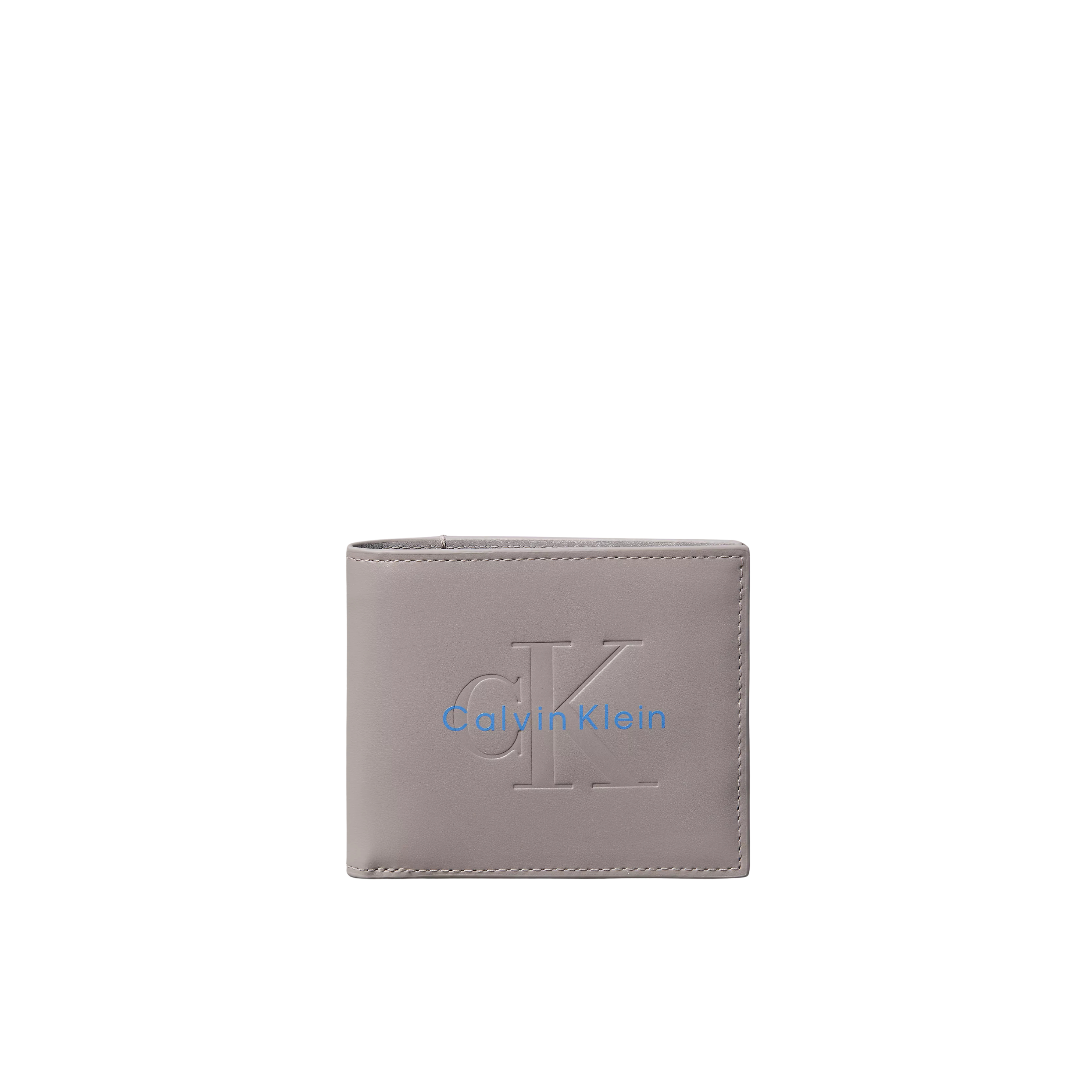 Calvin Klein Men Embossed Monologo Bifold Wallet - Cloudburst