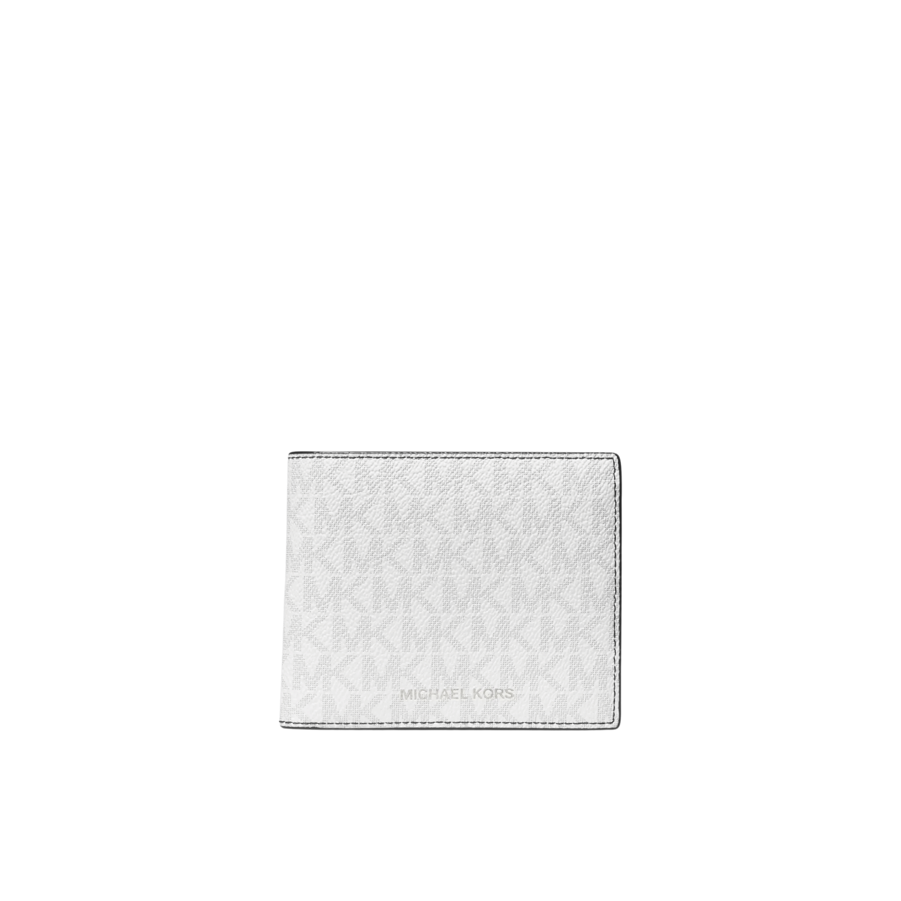 Michael Kors Men Cooper Logo Billfold Wallet With Coin Pouch - Bright White