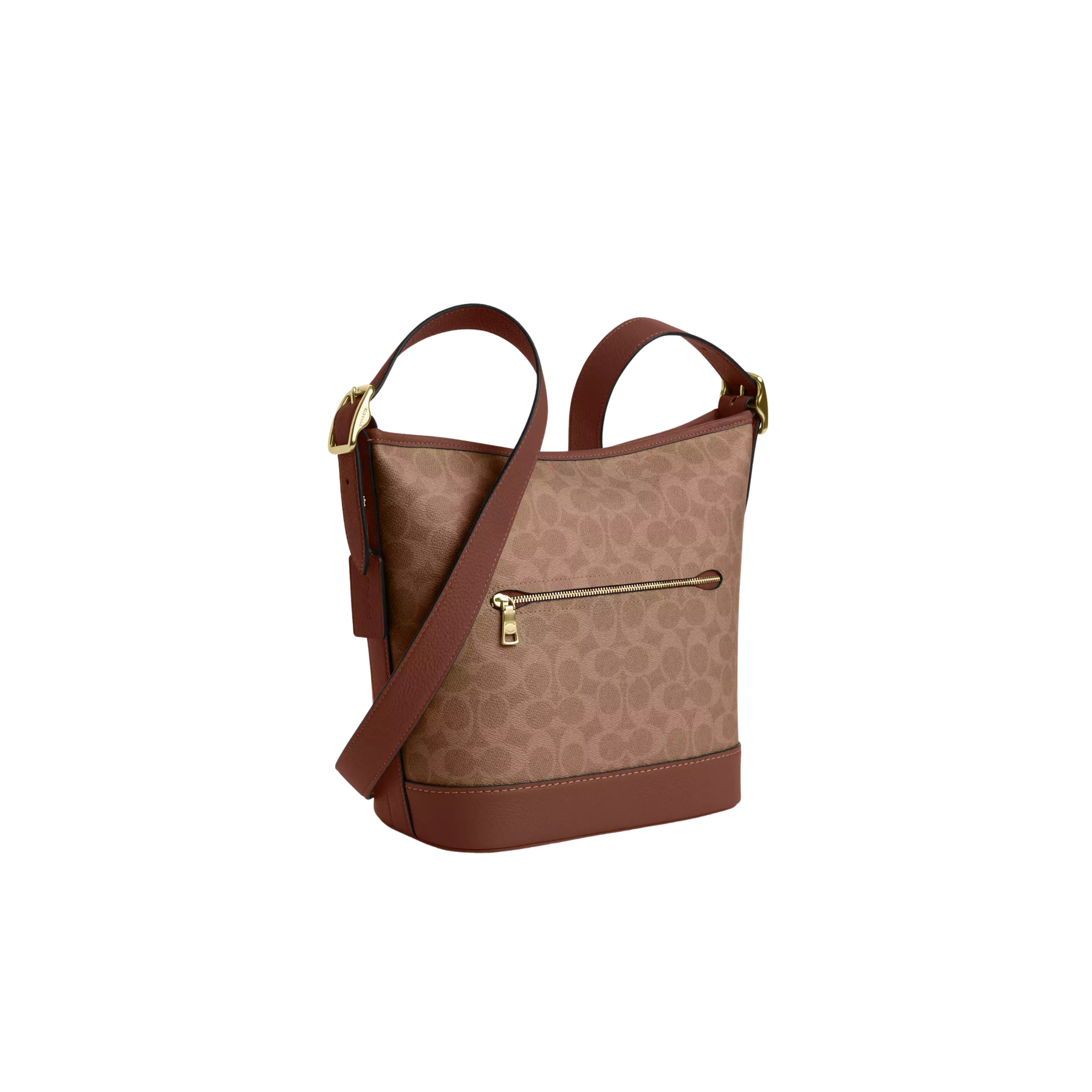 COACH Women Jude Duffle Bag - Gold Tan Brown