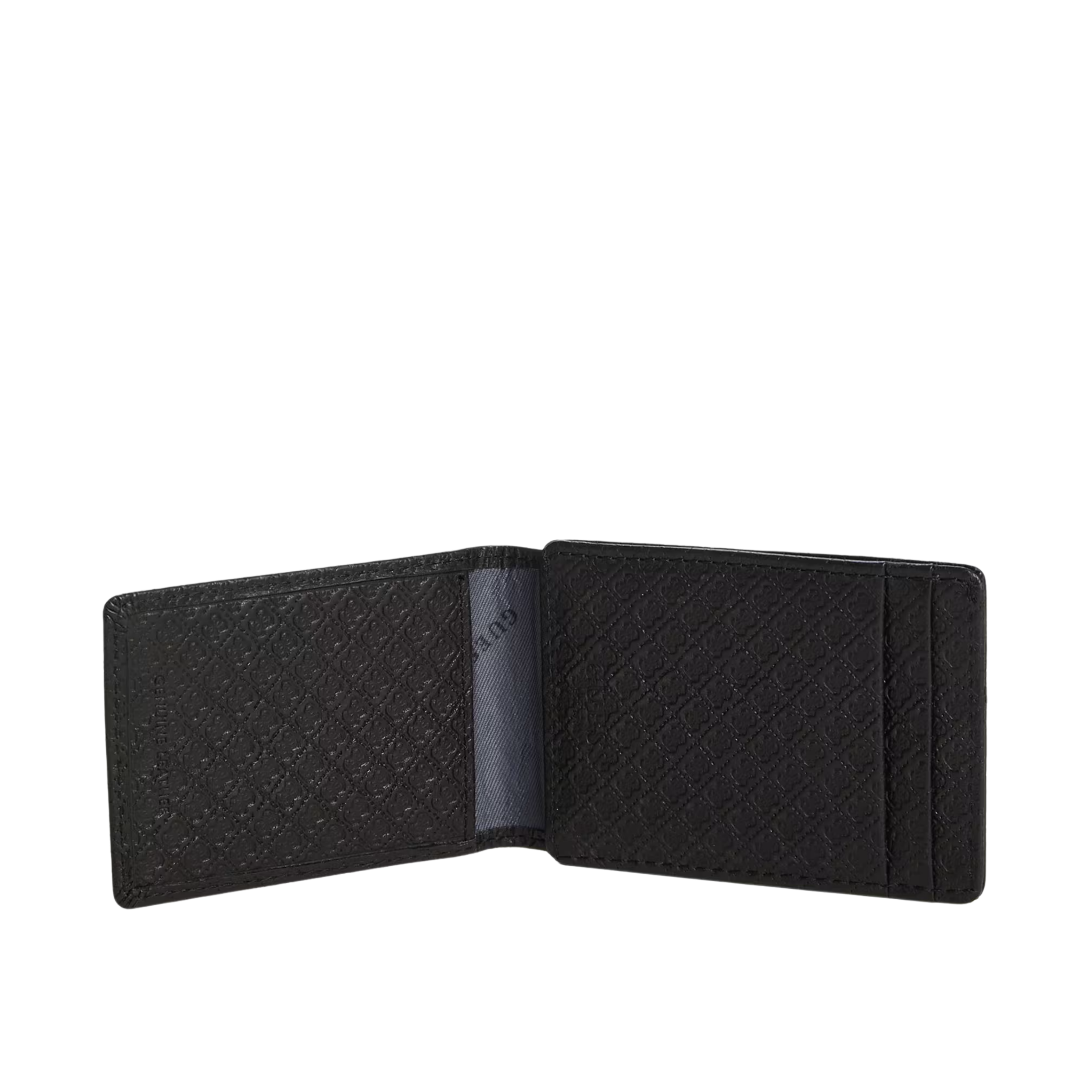 Guess Men Devin Quattro G Magnetic Wallet - Black Snakeskin