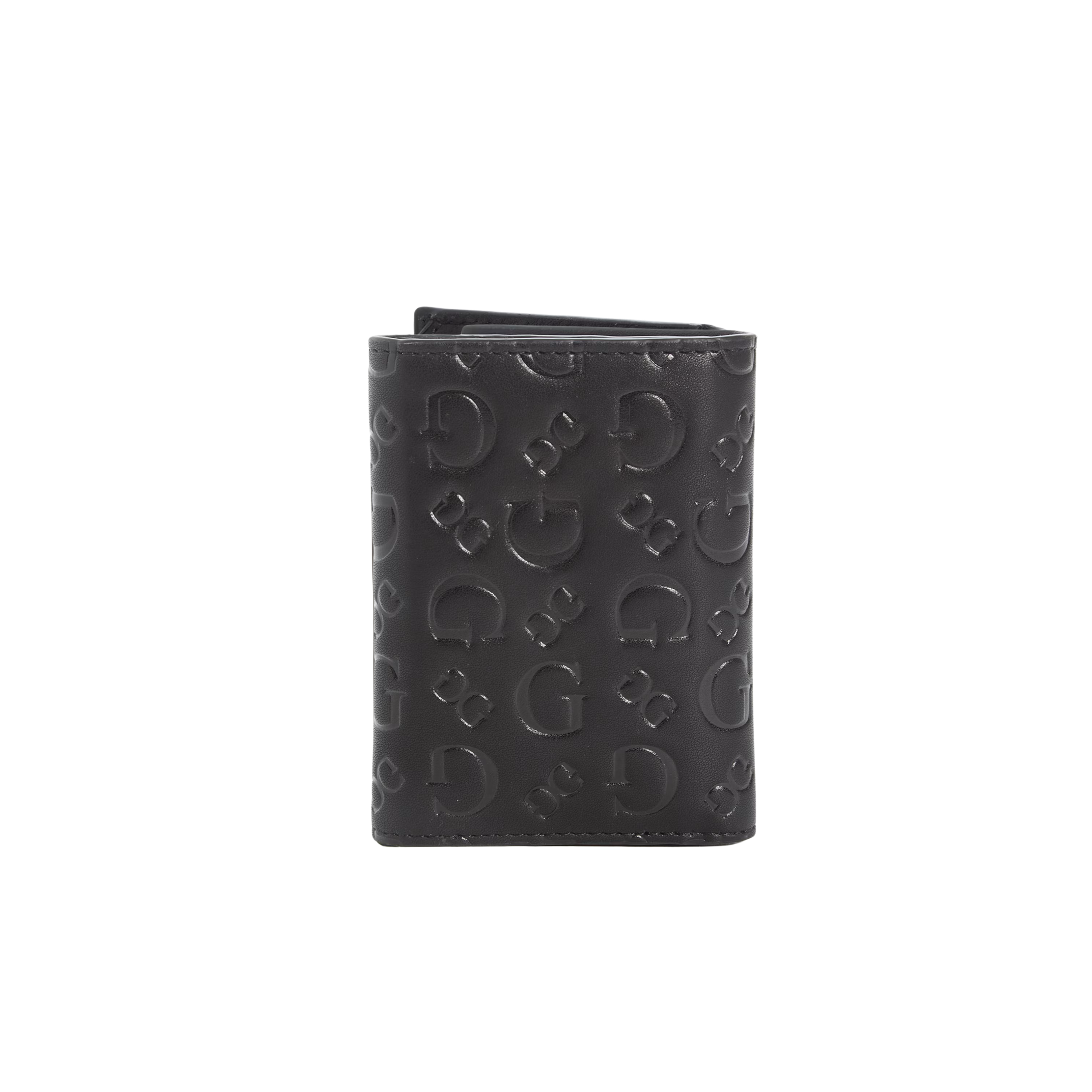 Guess Men Debossed Logo Trifold Wallet - Black G