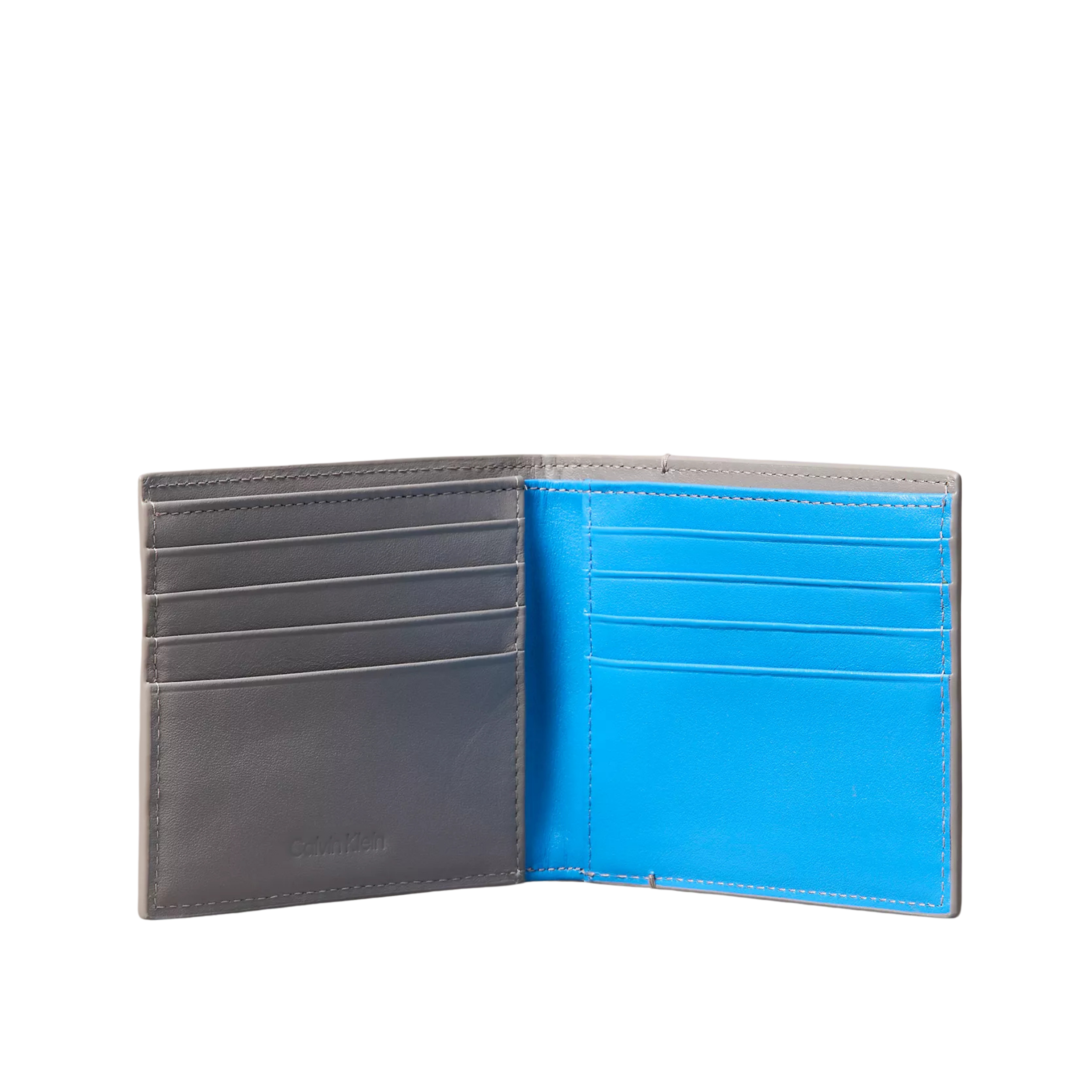 Calvin Klein Men Embossed Monologo Bifold Wallet - Cloudburst