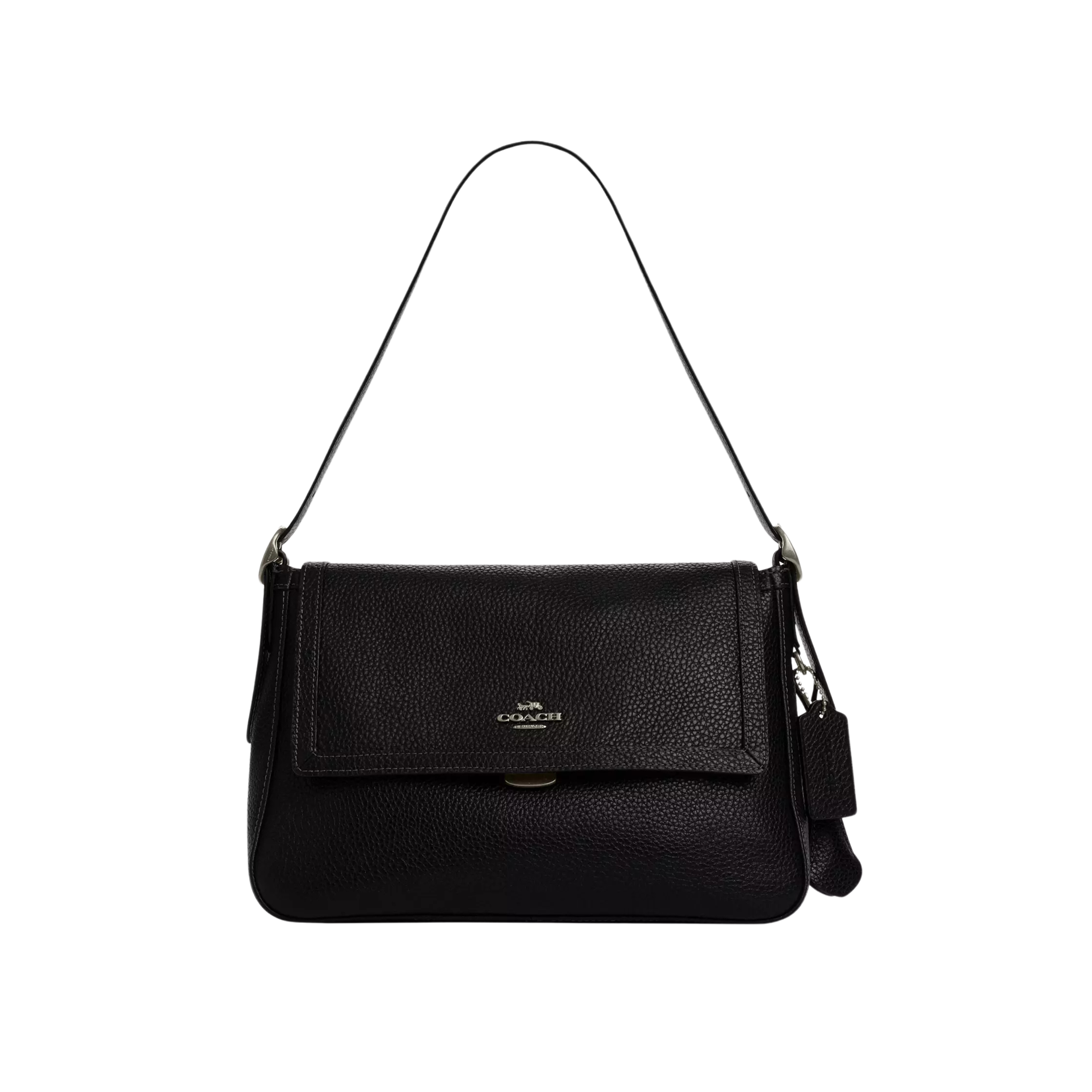 COACH Women Etta Flap Bag - Gunmetal Black