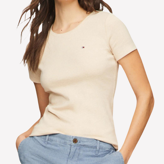 Tommy Hilfiger Women Essential Crewneck T-Shirt - Beige Heather