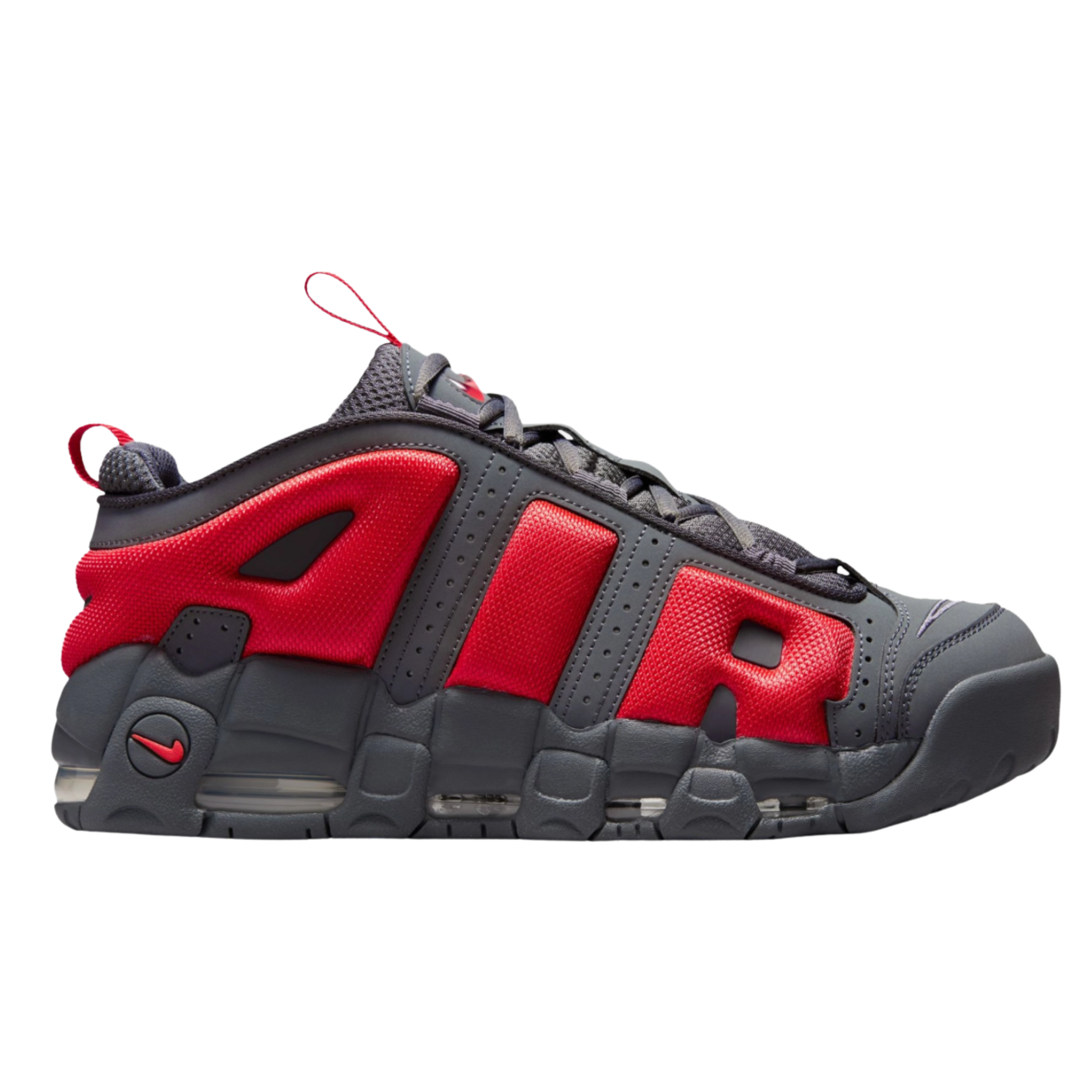 Nike Men's Air More Uptempo Low - Dark Grey Red