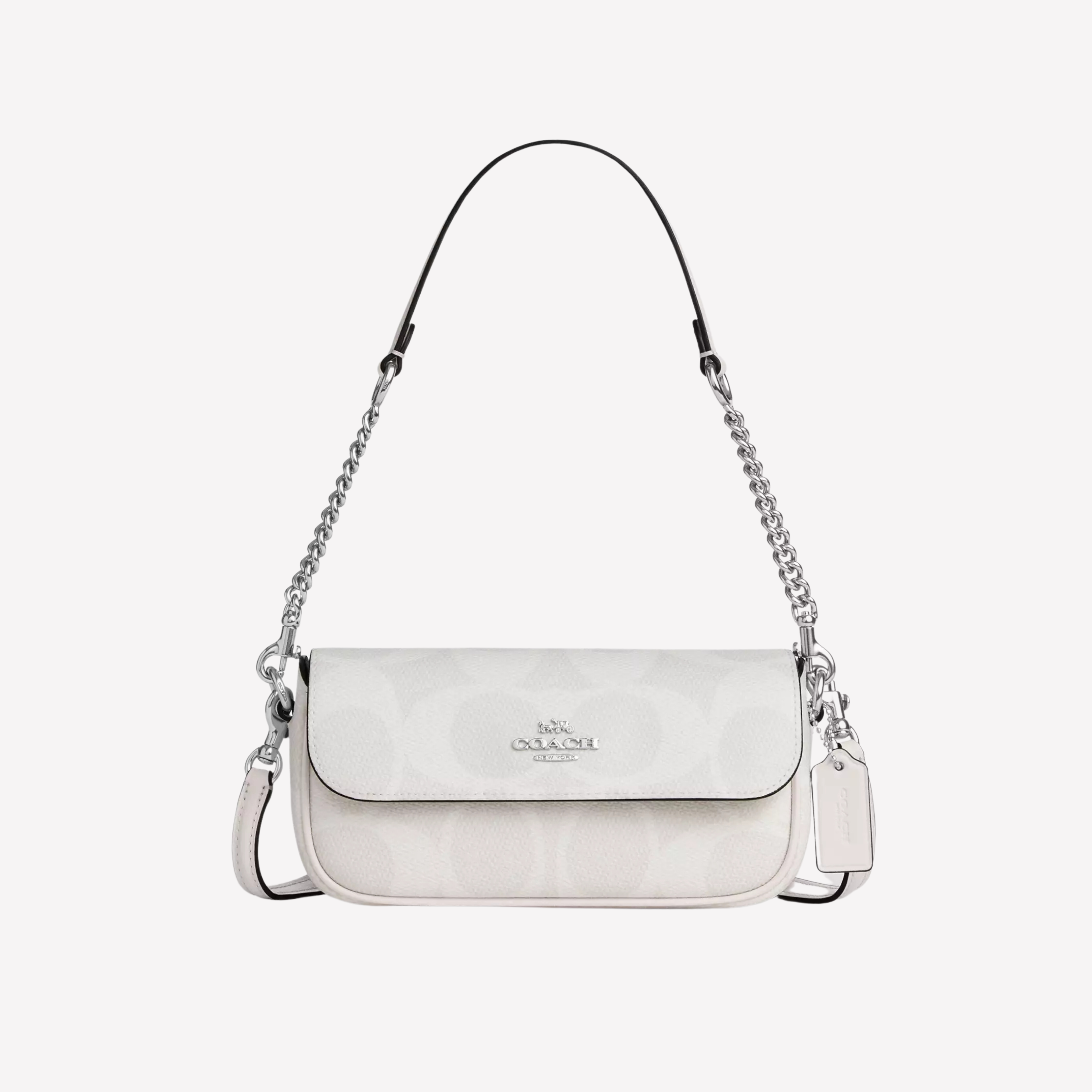 COACH Rowan Hailey Flap Bag - White Chalk