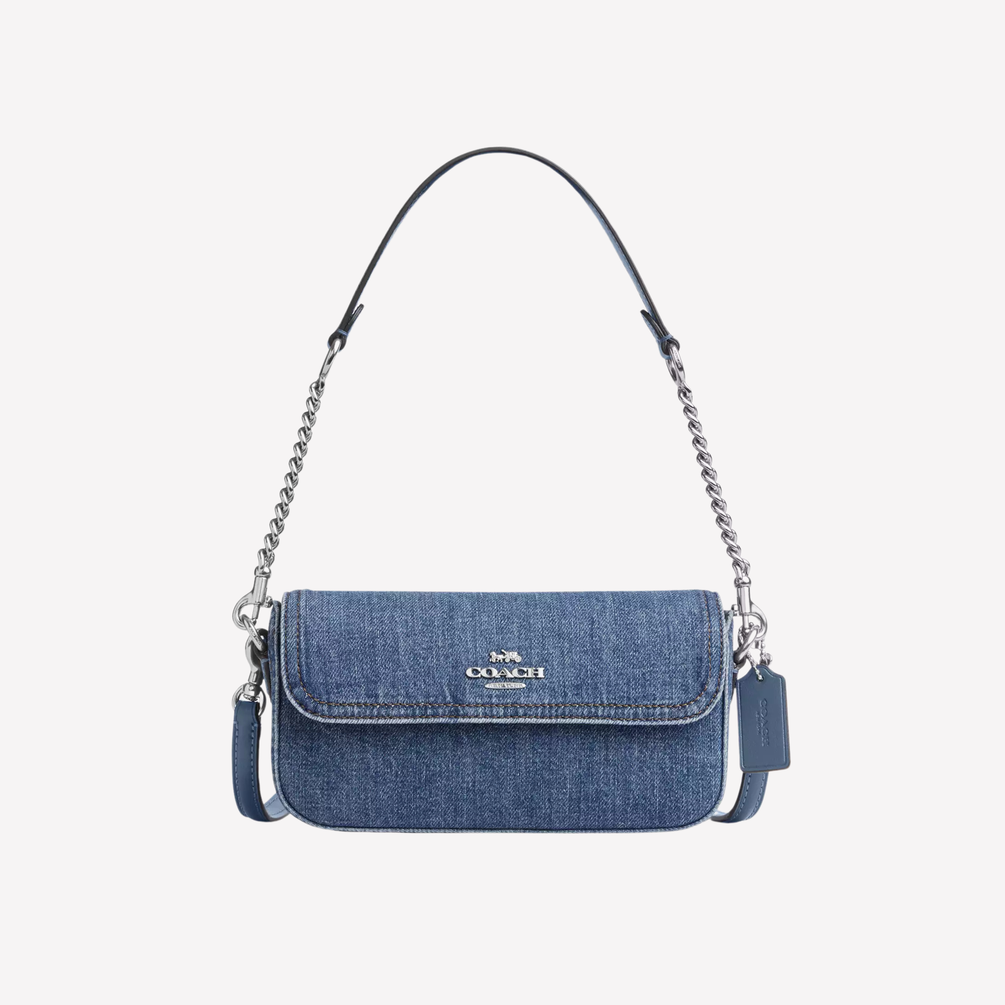 COACH Rowan Hailey Flap Bag - Denim Indigo
