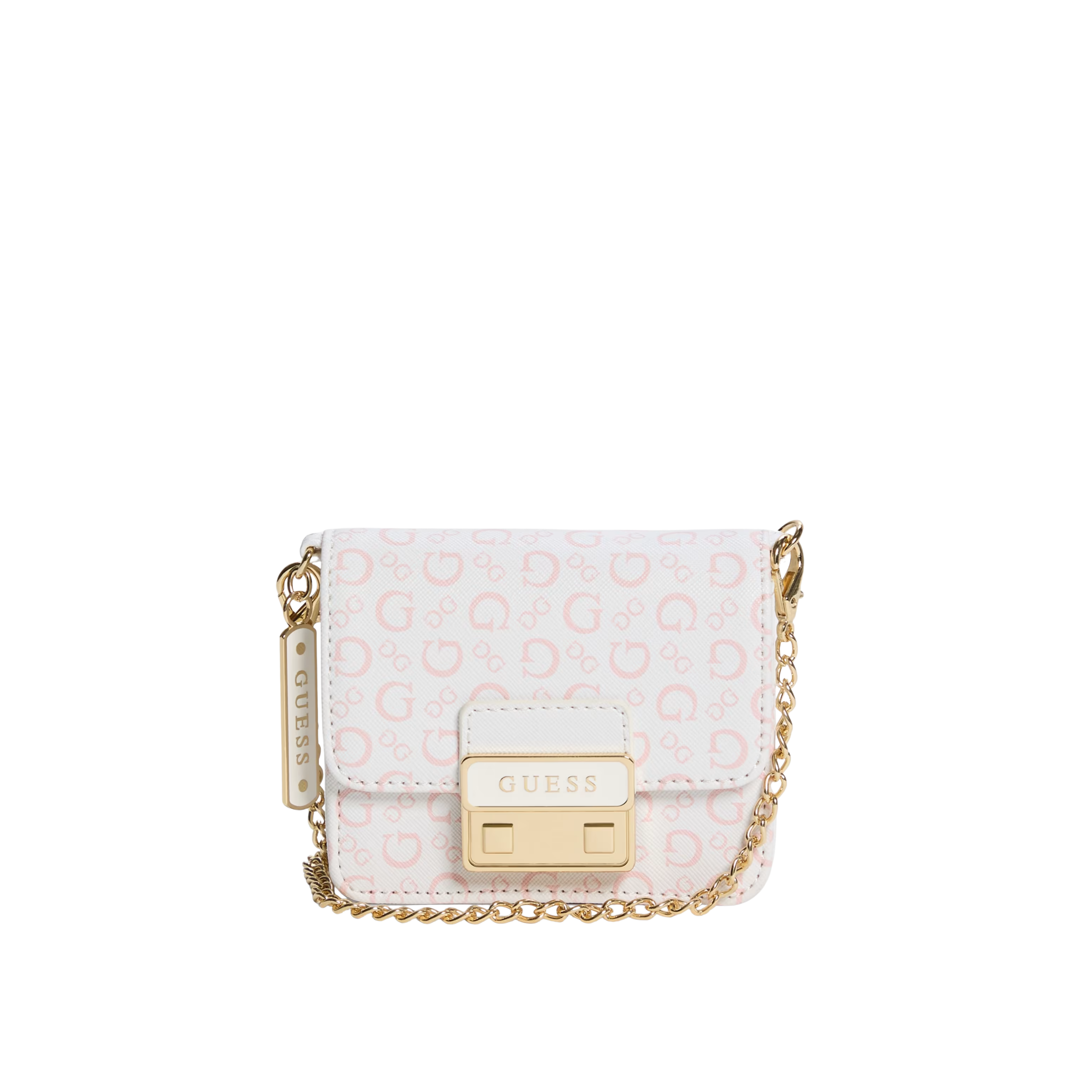 Guess Women Elssie Card Case Crossbody - Pink