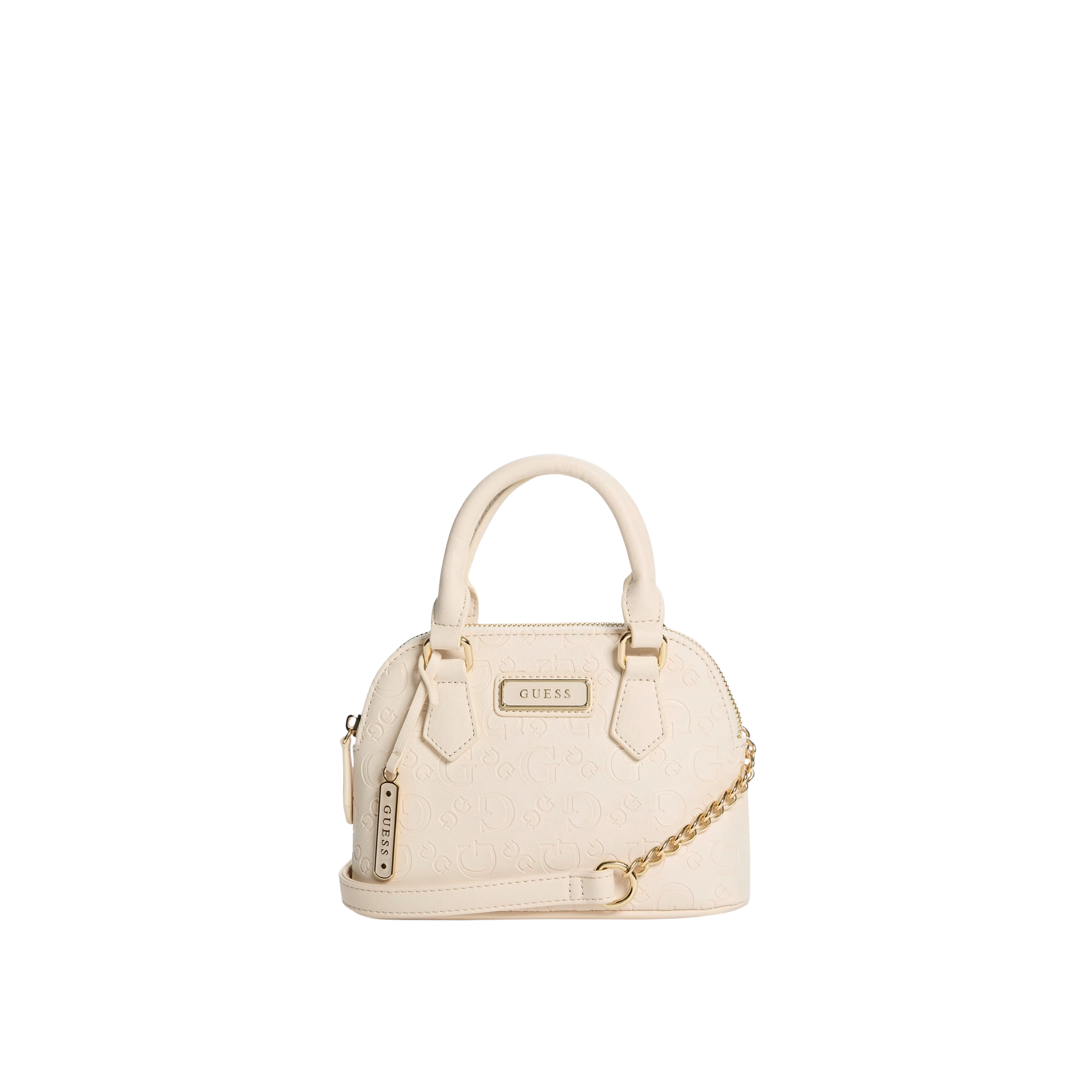 GUESS Women Elise Dome Satchel - Off White G