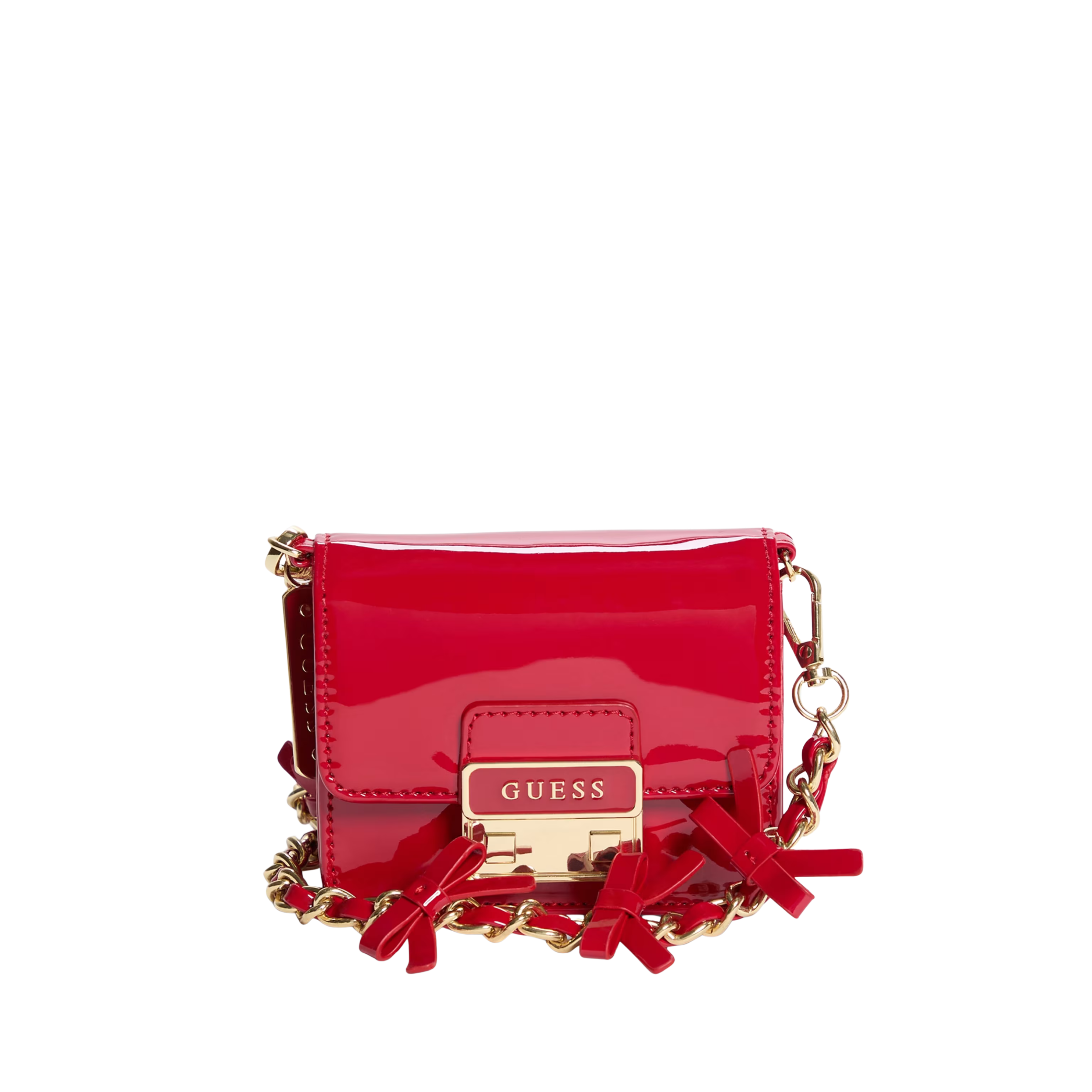 Guess Women Elssie Card Case Crossbody - Red