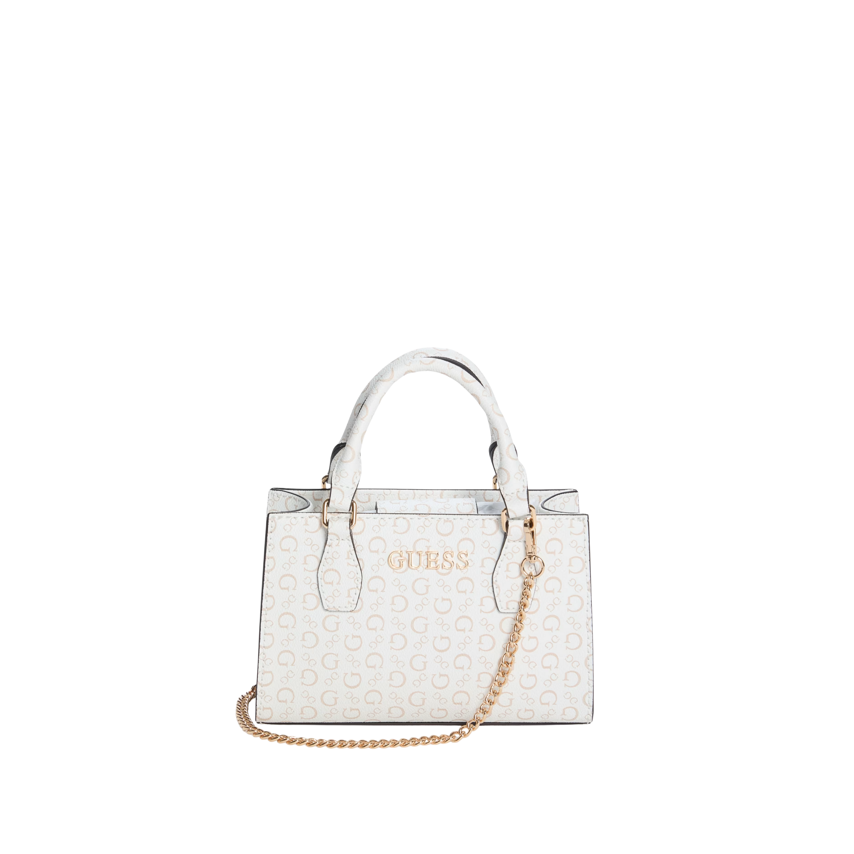 Guess Women Eldoria Logo Mini Satchel - White