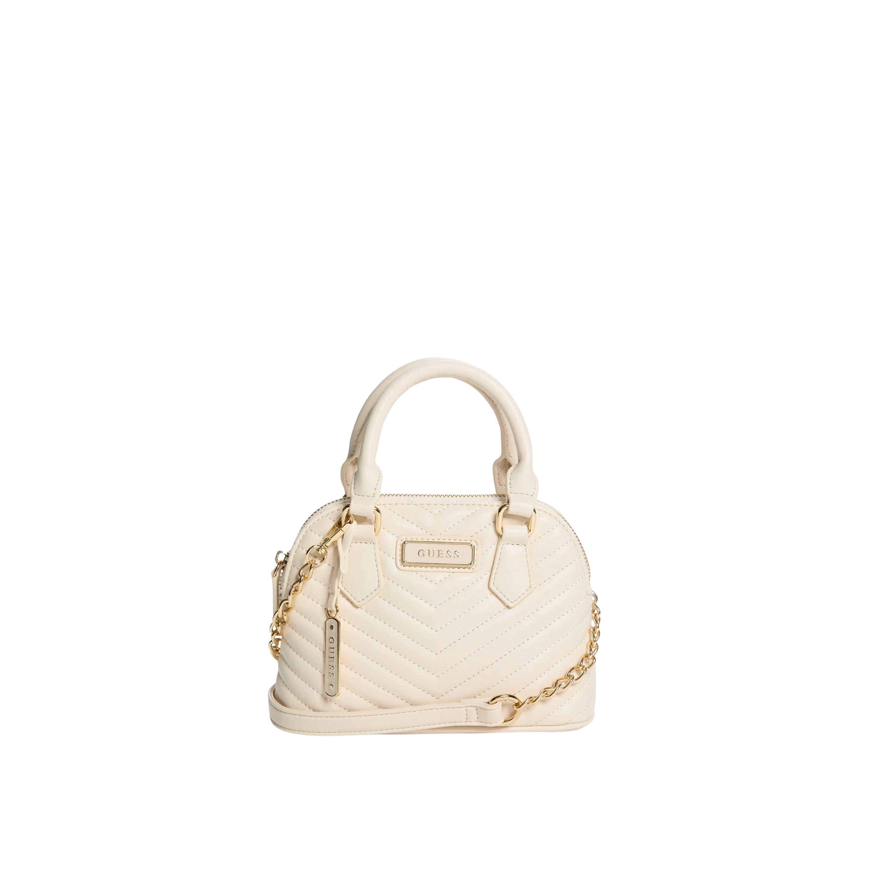 GUESS Women Elise Dome Satchel - Off White