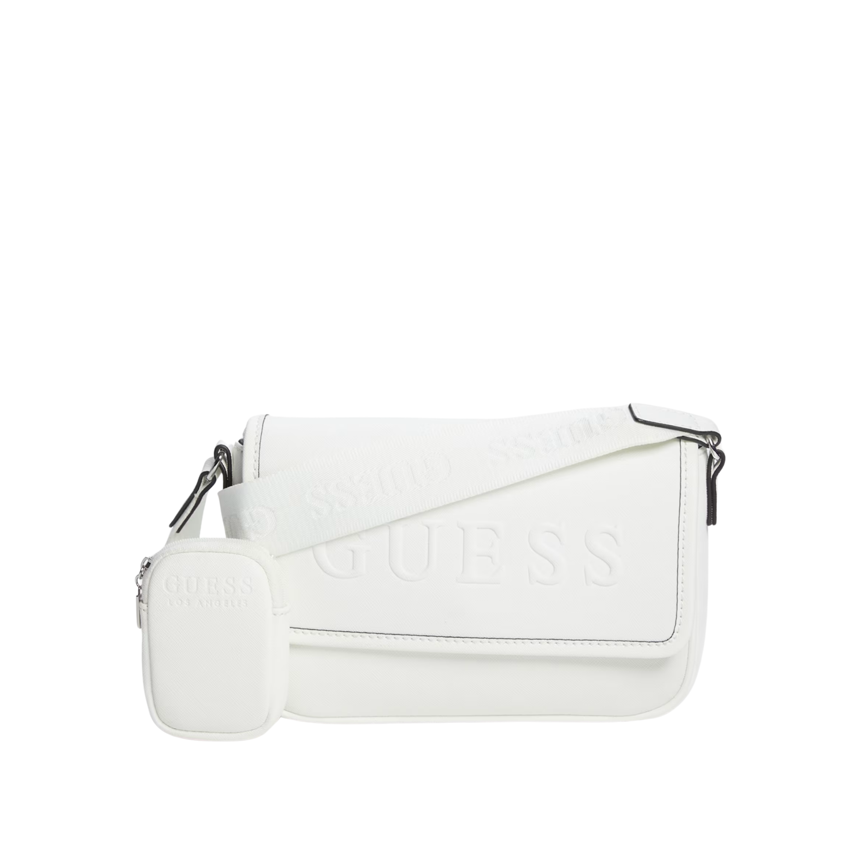 Guess Women Haddington Mini Crossbody - White