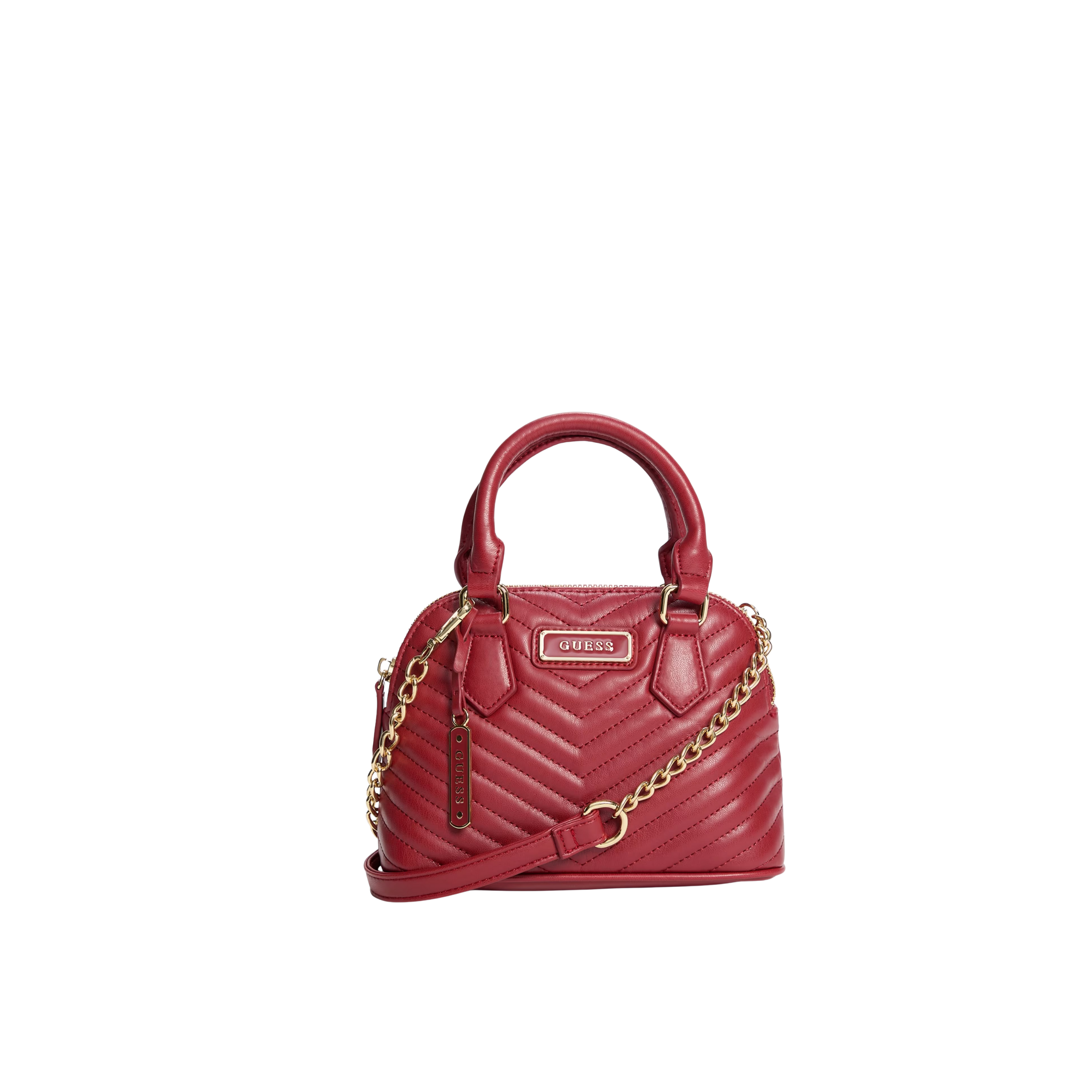 GUESS Women Elise Dome Satchel - Red