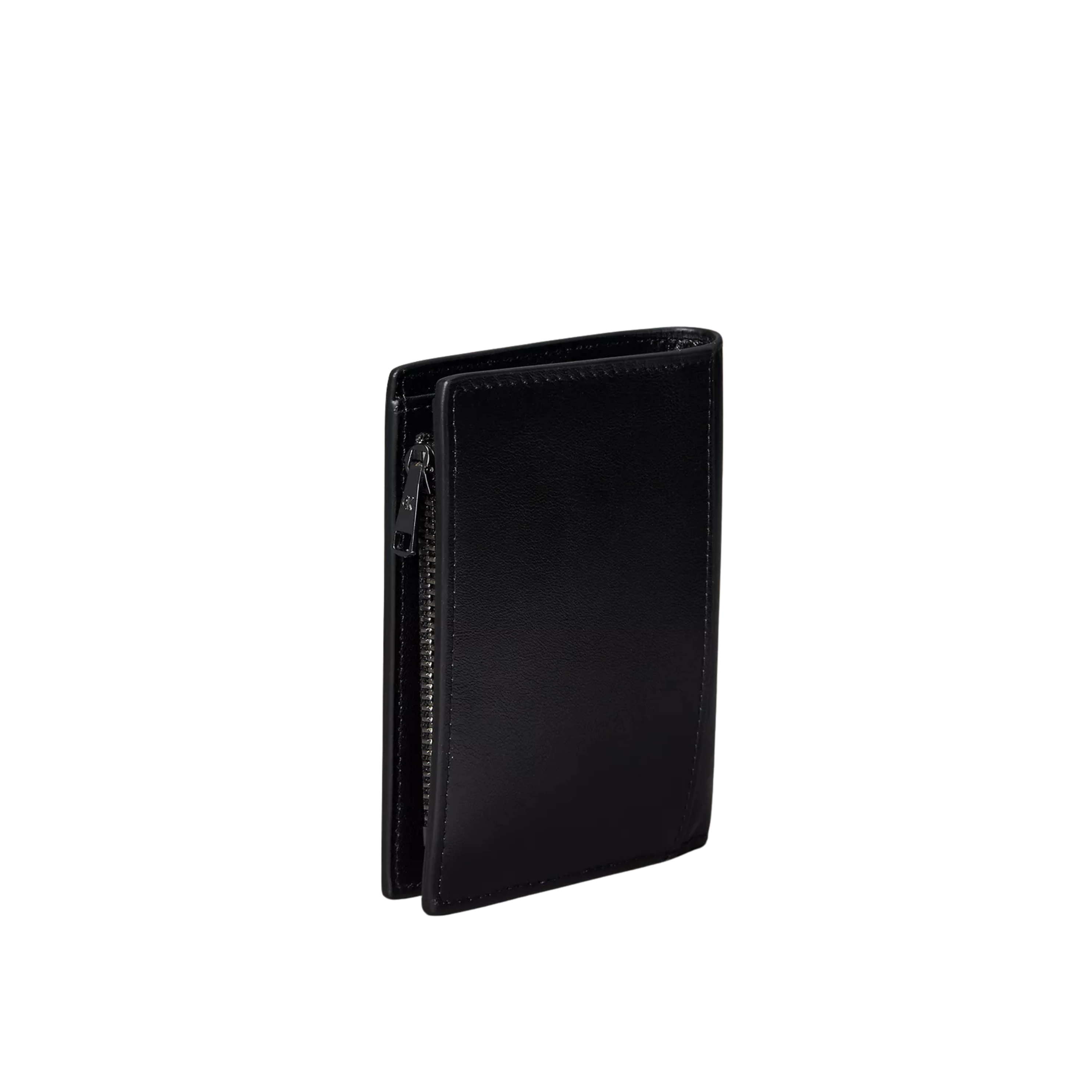 Calvin Klein Men Embossed Monogram Bifold Wallet with Coin Pouch - Black