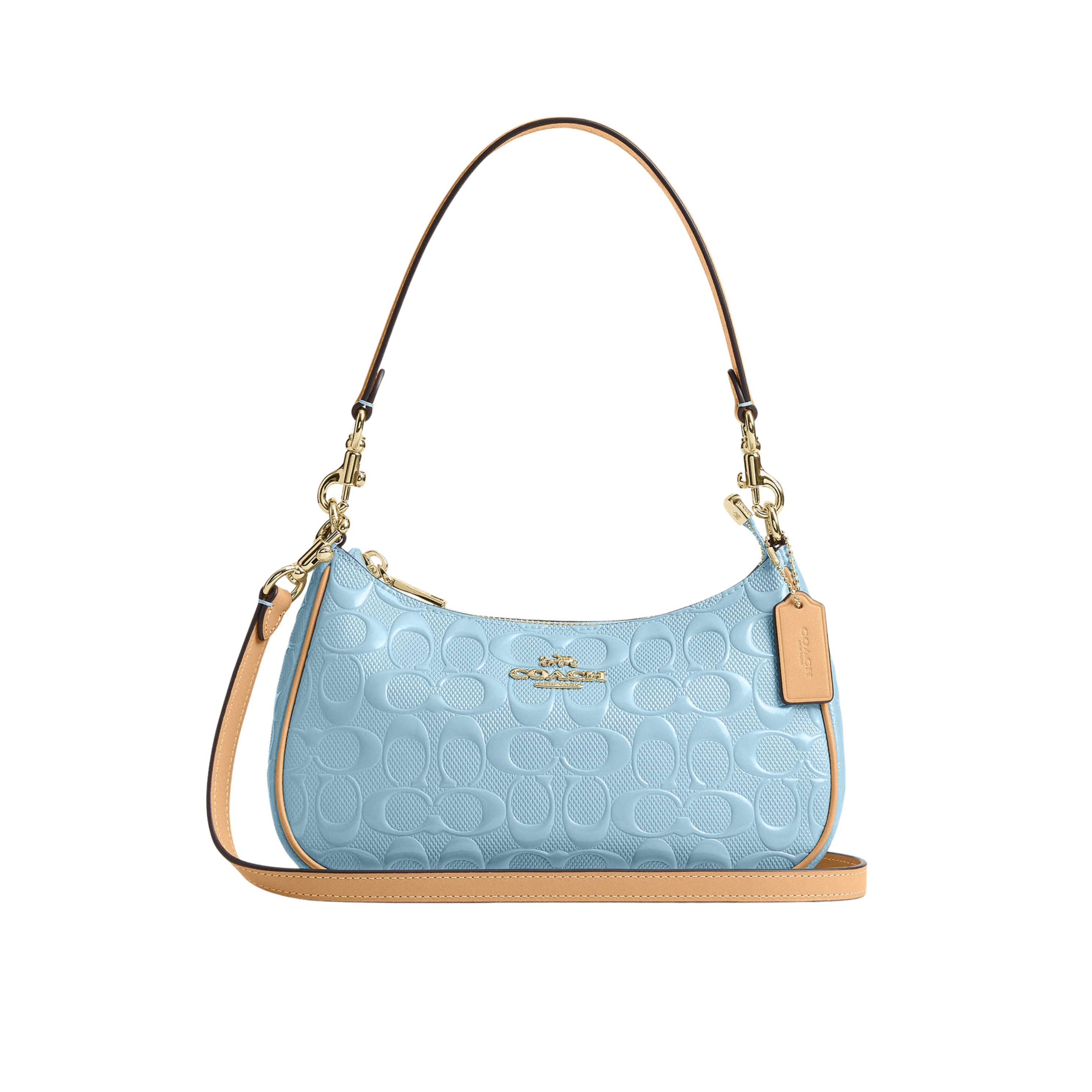 Coach Women Teri Shoulder Bag - Gold Light Blue