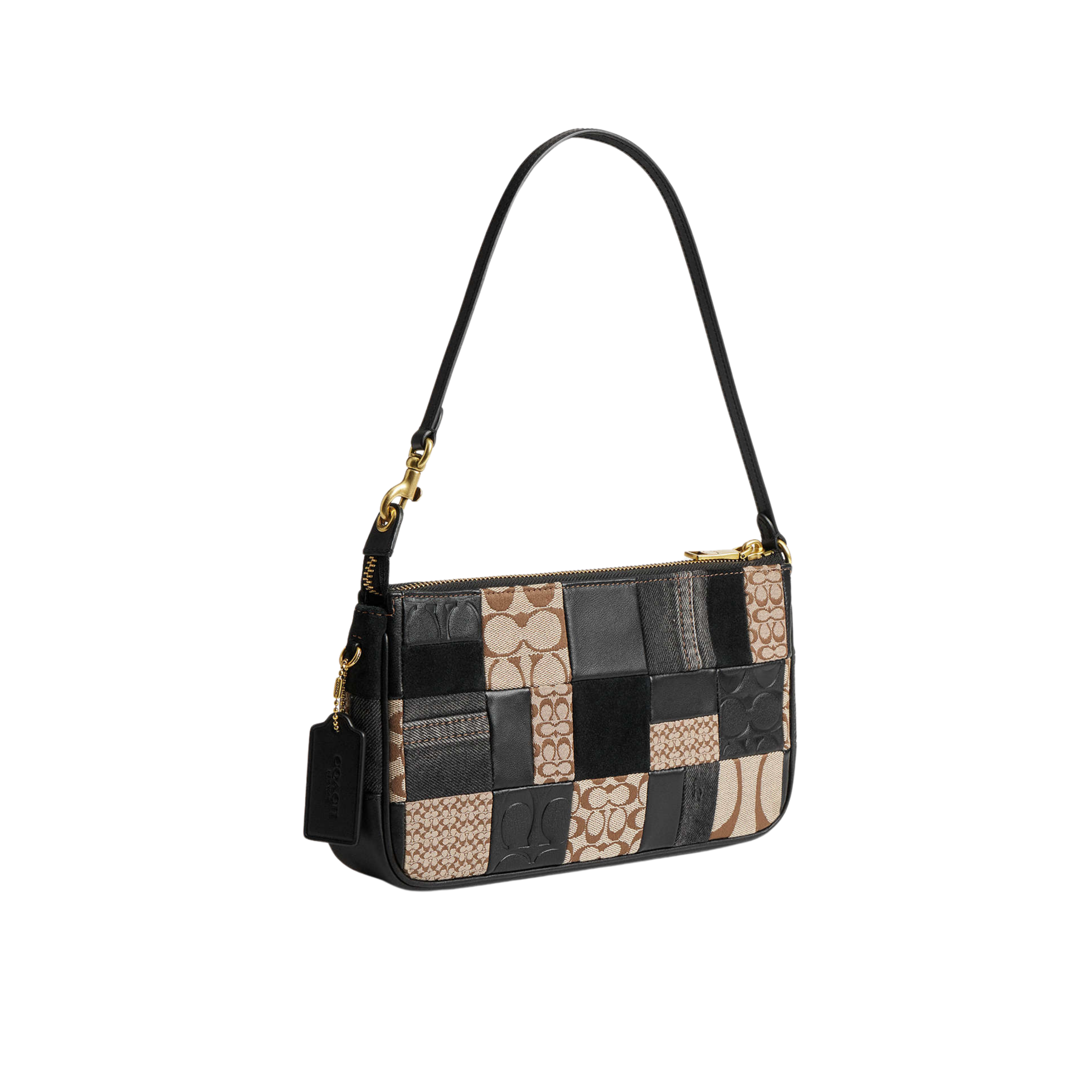 Coach Women Plaza Bag 25 - Brass Black Multi